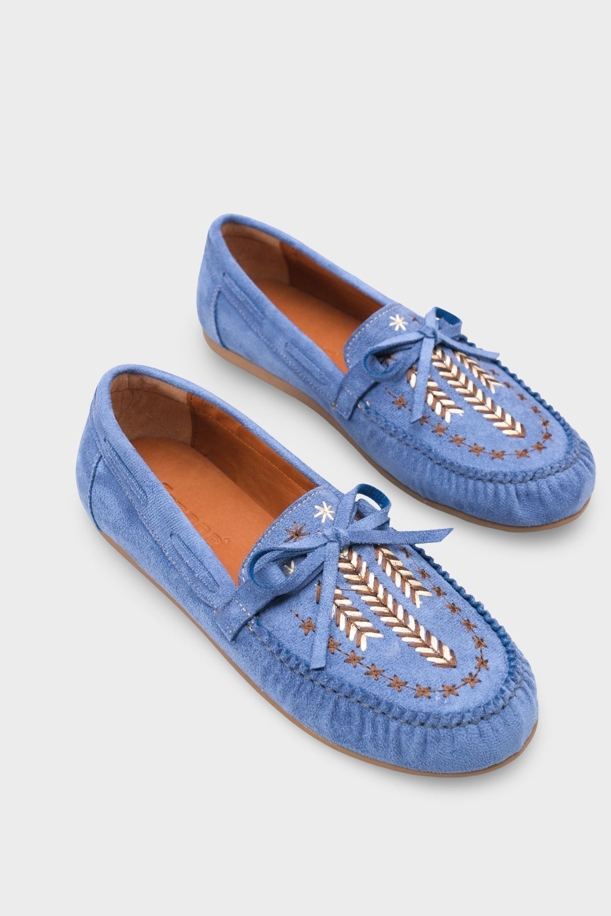 Lisabeth Kızılderili Nakışlı Yumuşak Kadın Loafer Ayakkabı