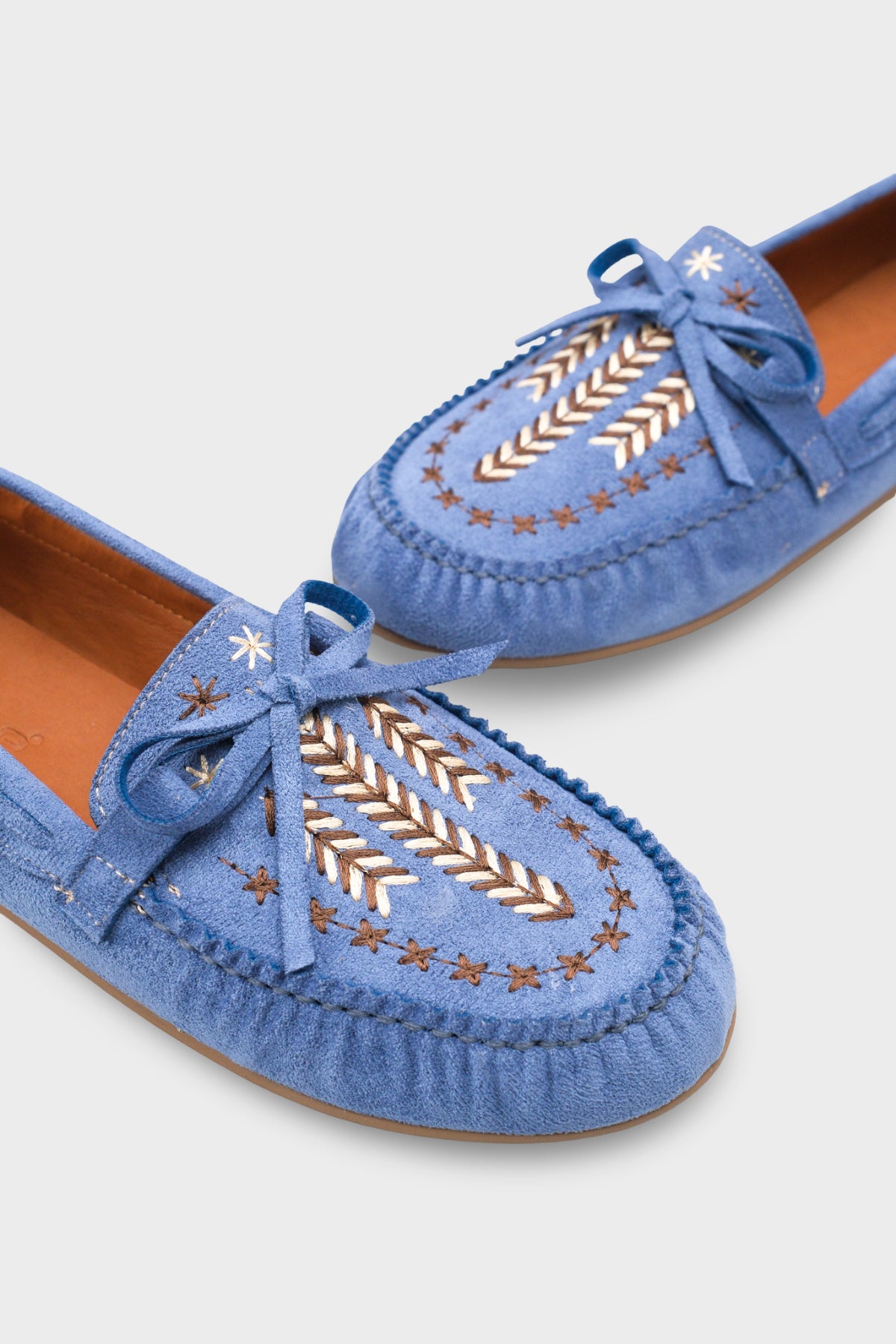 Lisabeth Kızılderili Nakışlı Yumuşak Kadın Loafer Ayakkabı