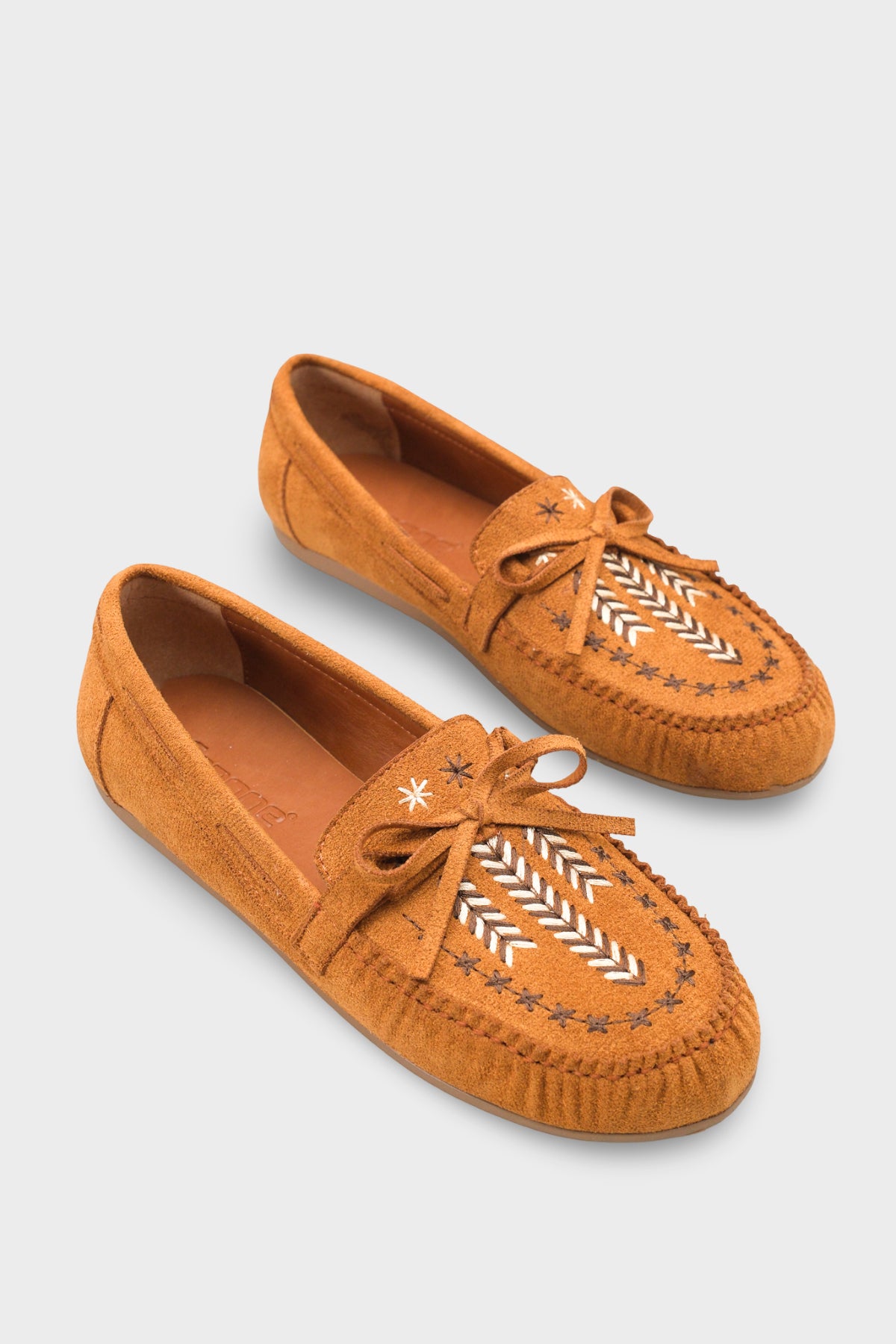 Lisabeth Kızılderili Nakışlı Yumuşak Kadın Loafer Ayakkabı