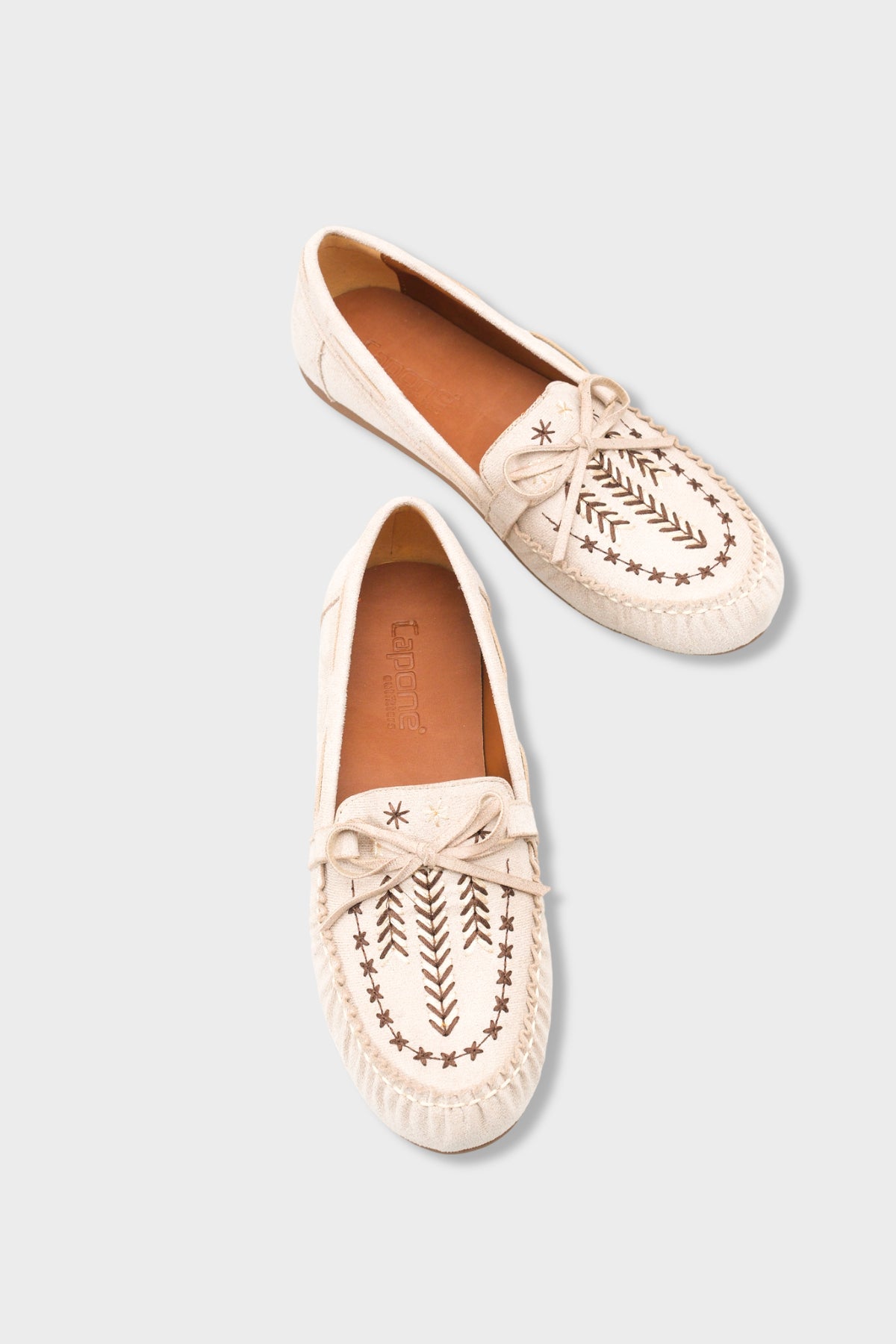 Lisabeth Kızılderili Nakışlı Yumuşak Kadın Loafer Ayakkabı