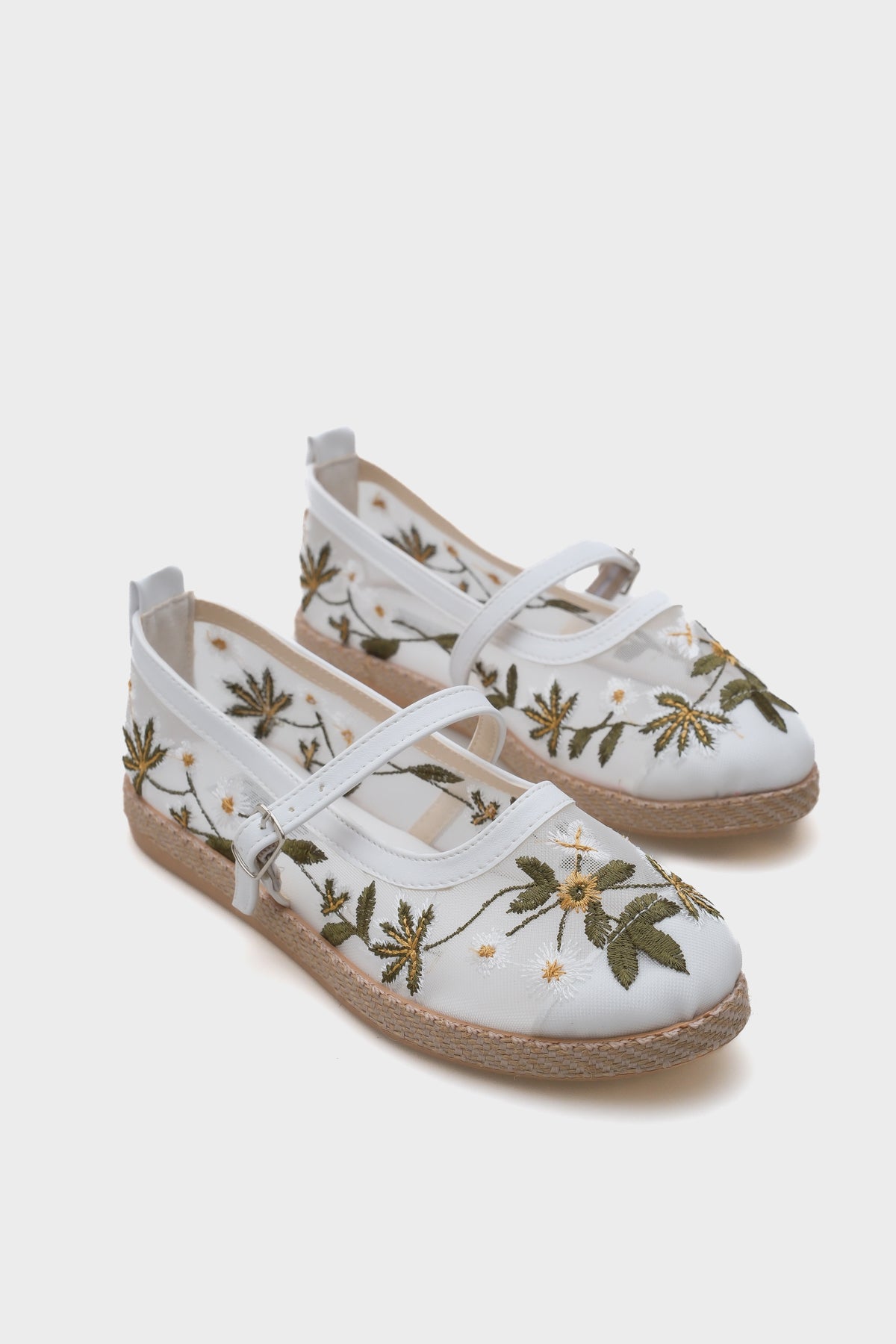 Shela Bantlı Çiçekli Kadın Espadril