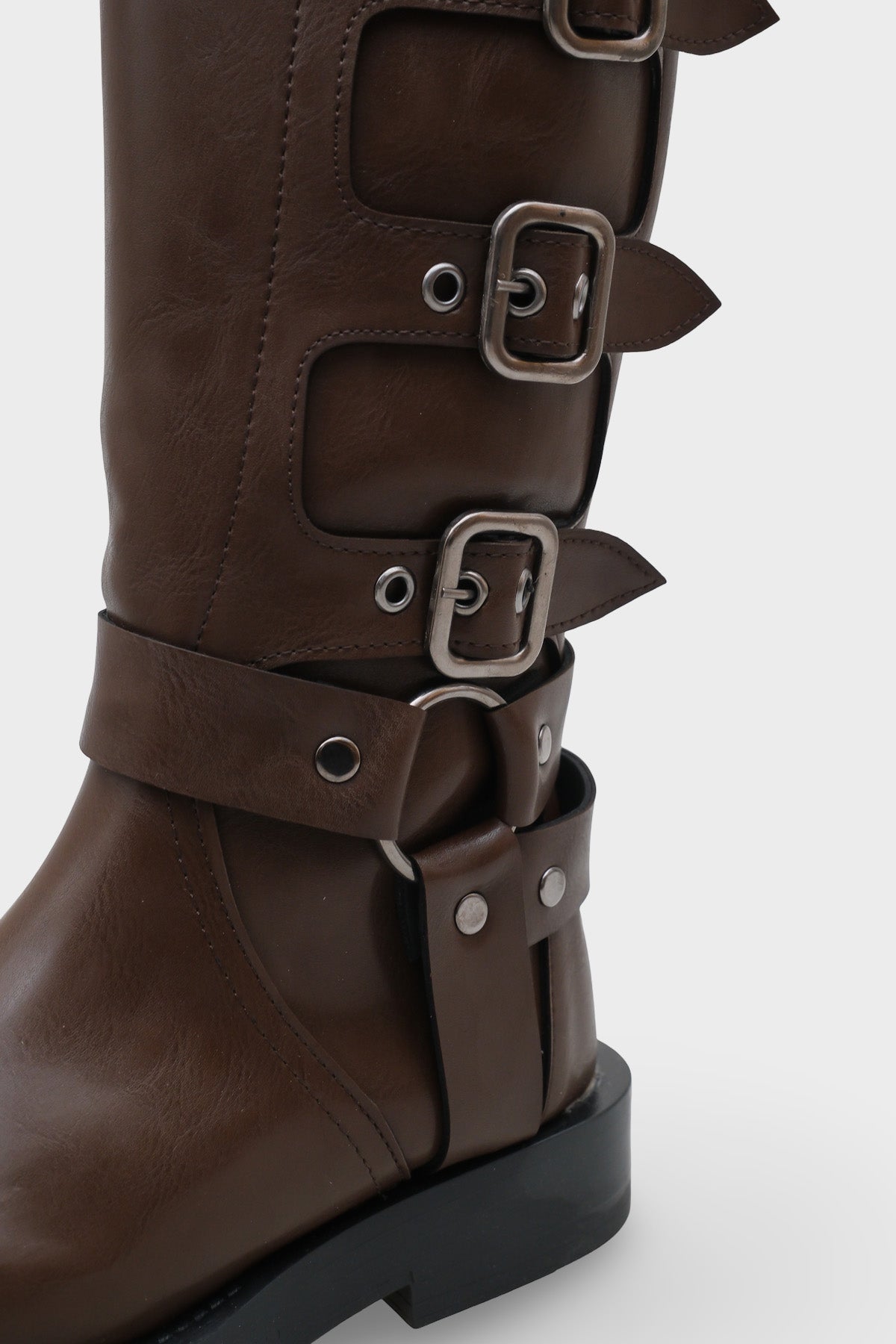 Motorcu Fermuarlı Kadın Çizme