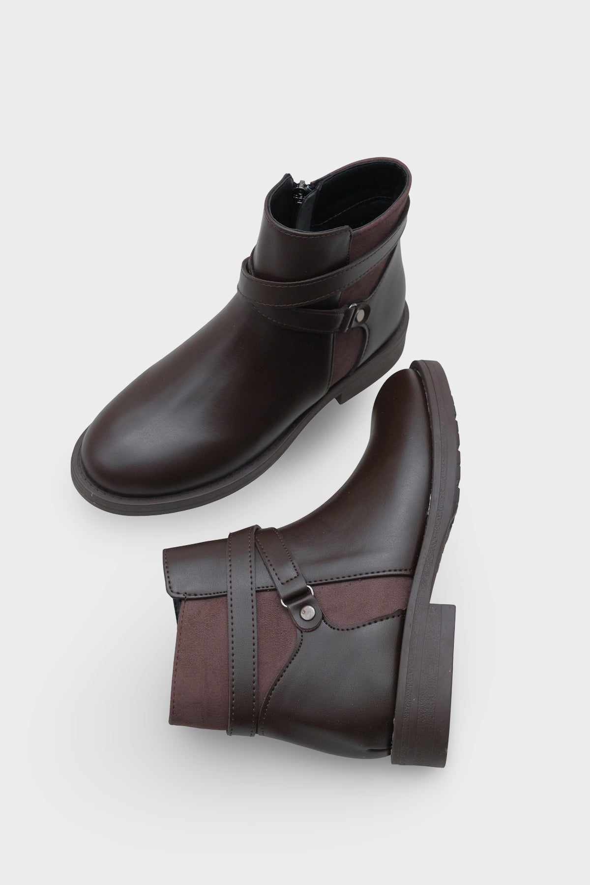 Tory Yandan Fermuarlı Kadın Bot