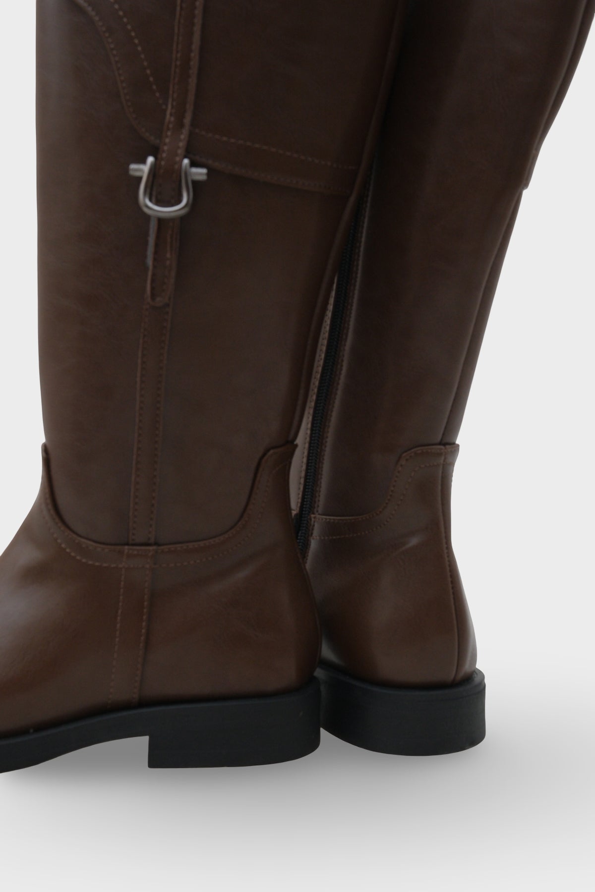 Tokalı Binici Fermuarlı Kadın Çizme