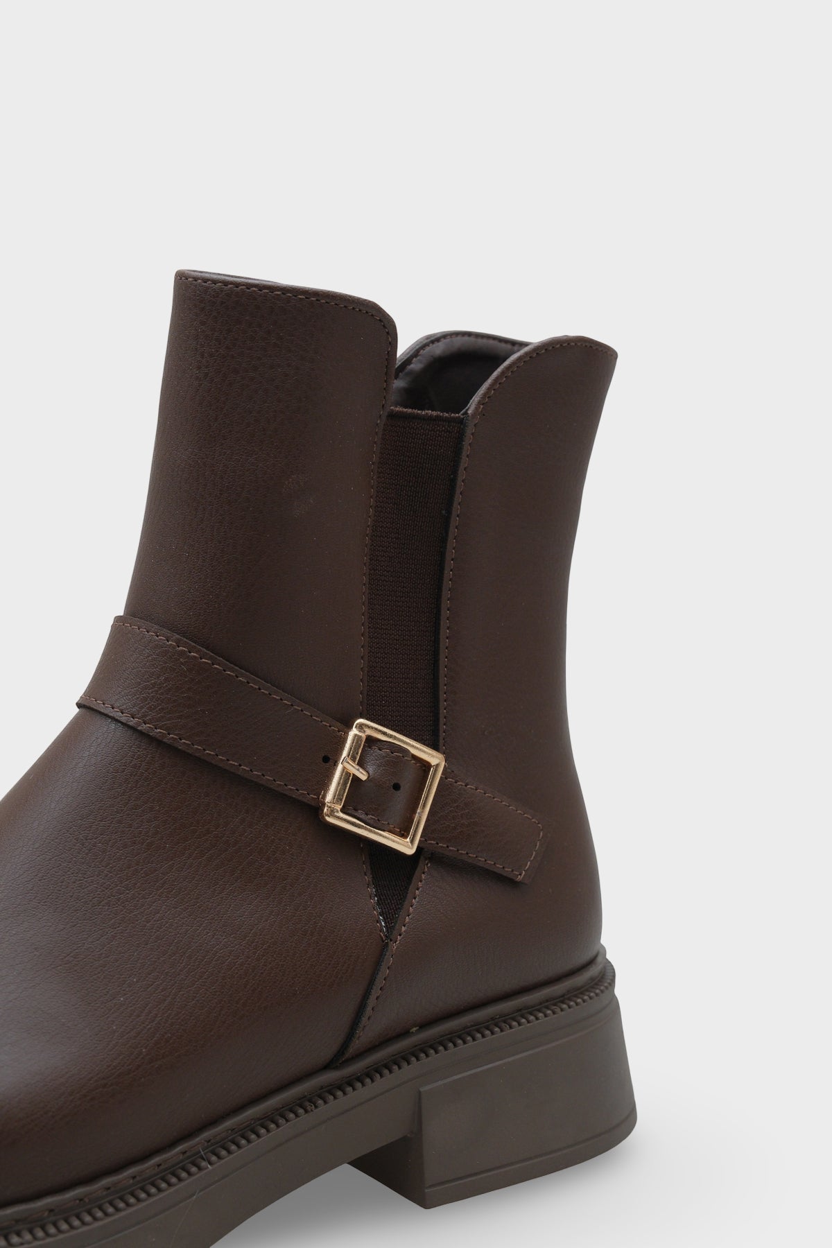 Daria Yandan Fermuarlı Tokalı Lastikli Kadın Bot