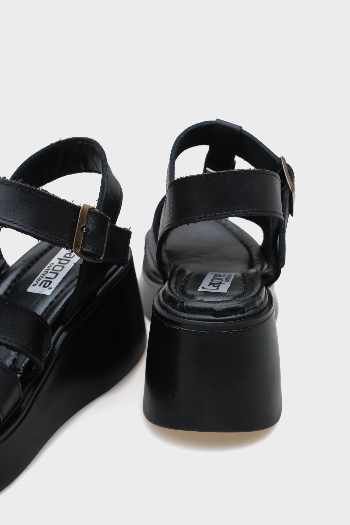 Sofia Dolgu Topuklu Hakiki Deri Bantlı Konfor Kadın Sandalet