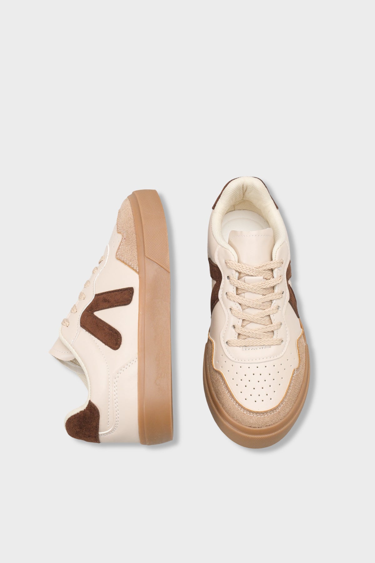 Lianna V Detaylı Bağcıklı Günlük Spor Kadın Sneaker Ayakkabı
