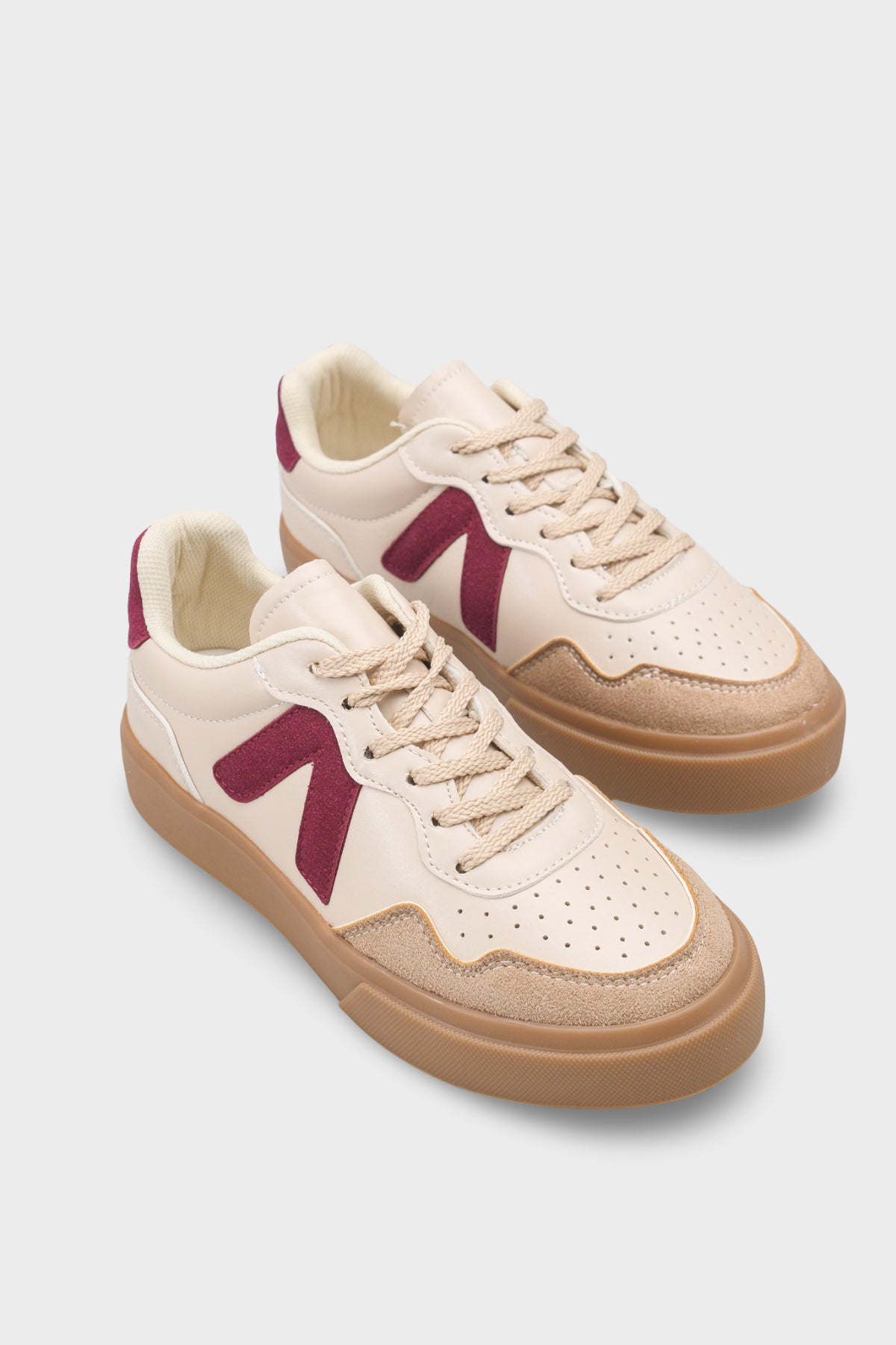 Lianna V Detaylı Bağcıklı Günlük Spor Kadın Sneaker Ayakkabı