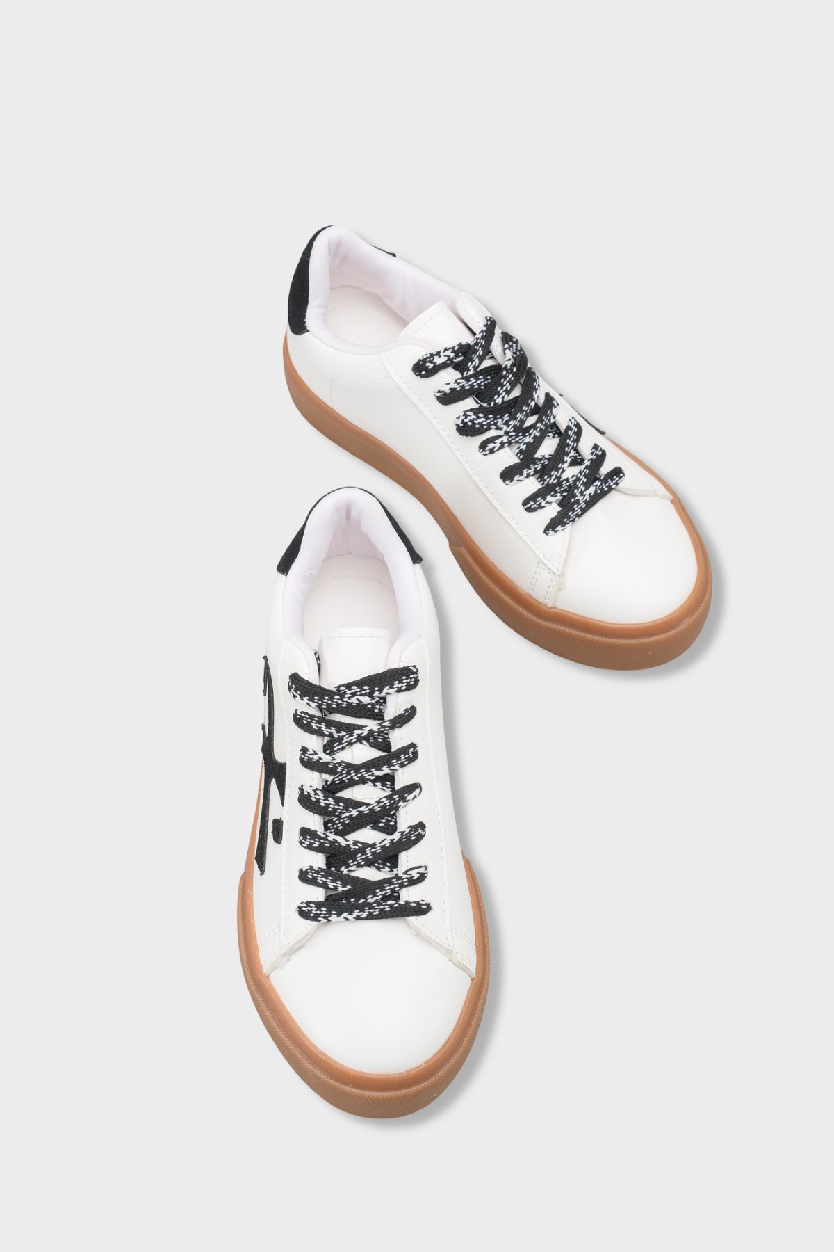 Nissie Yan Detaylı Bağcıklı Konforlu Taban Günlük Spor Kadın Sneaker Ayakkabı