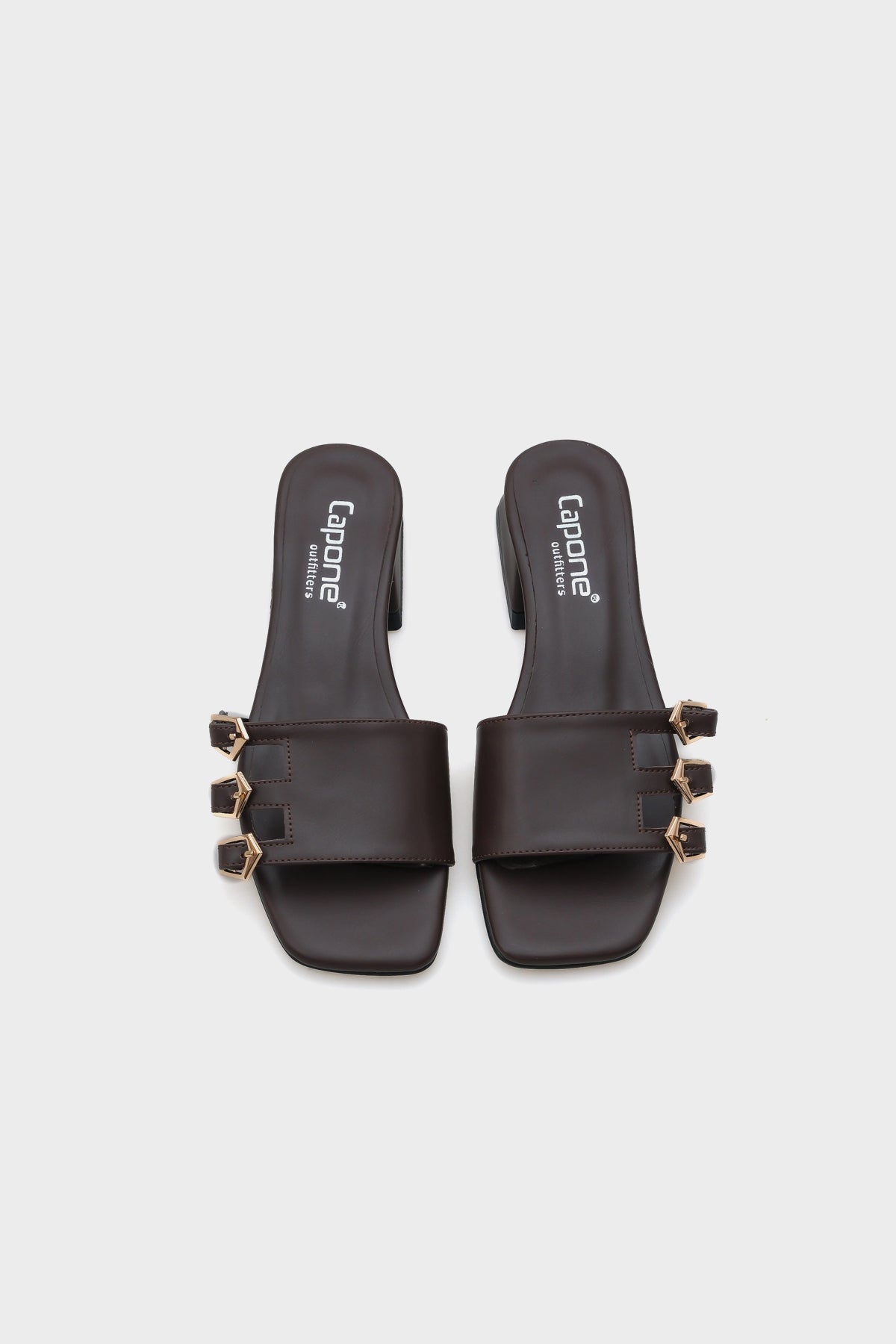 Lesley Kısa Topuklu Küt Burunlu Tokalı Kadın Terlik