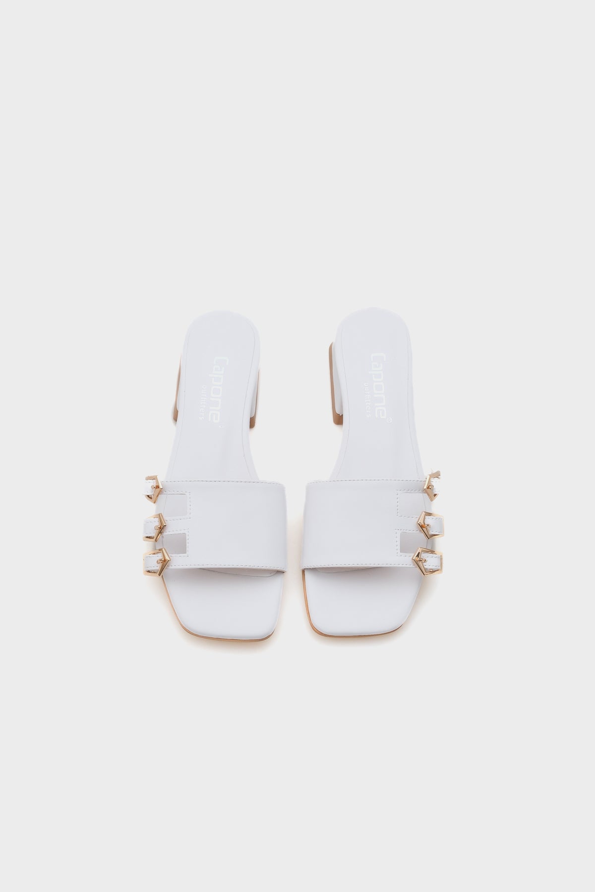 Lesley Kısa Topuklu Küt Burunlu Tokalı Kadın Terlik