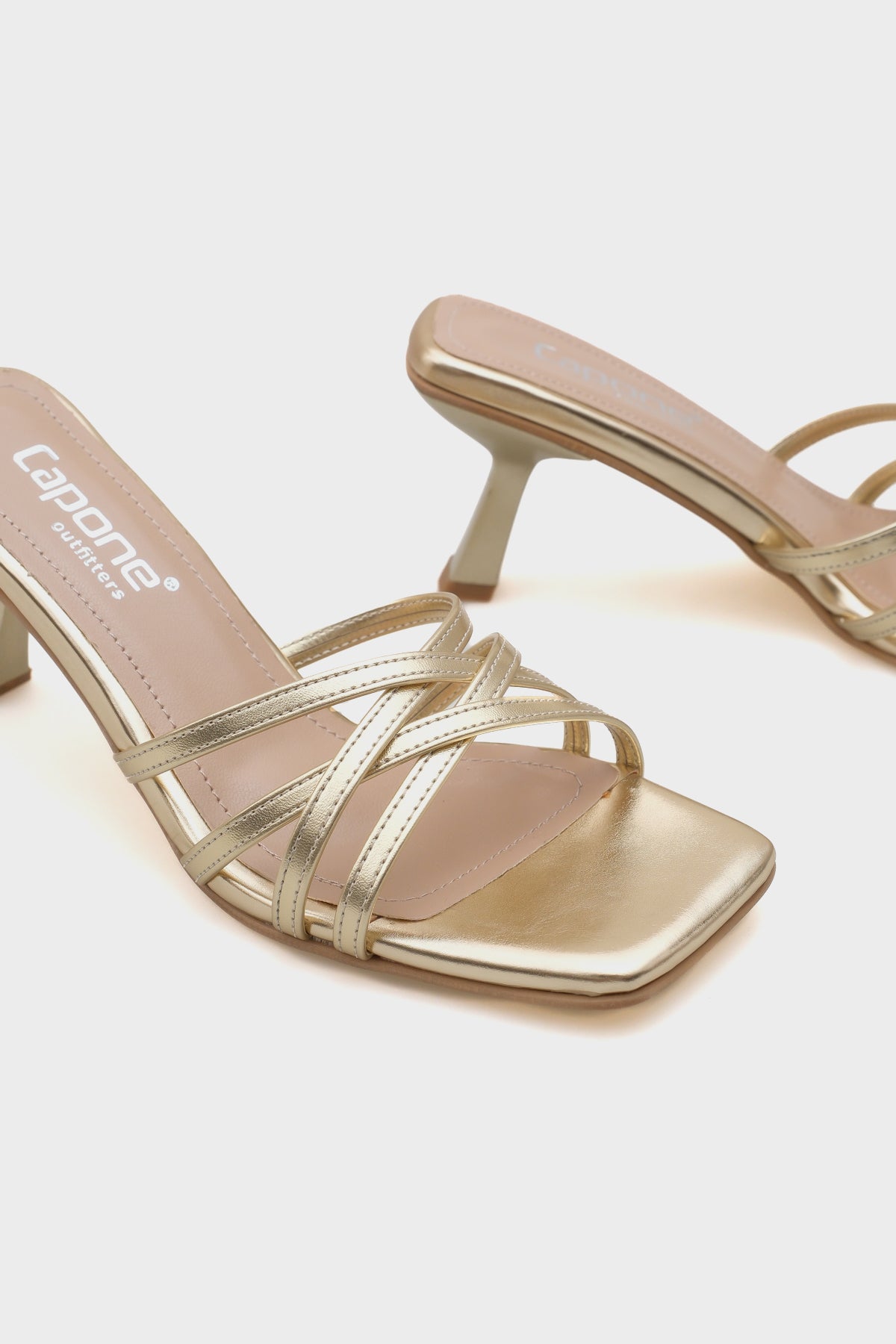 Liora Küt Burunlu Topuklu Bantlı Kadın Terlik