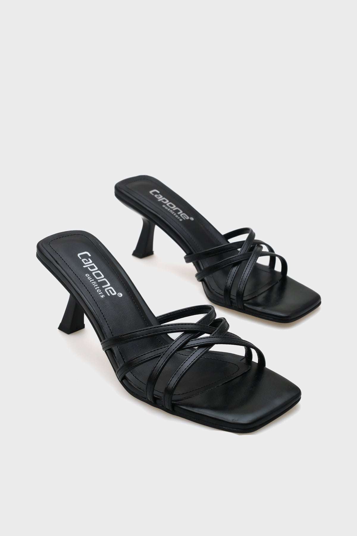 Liora Küt Burunlu Topuklu Bantlı Kadın Terlik