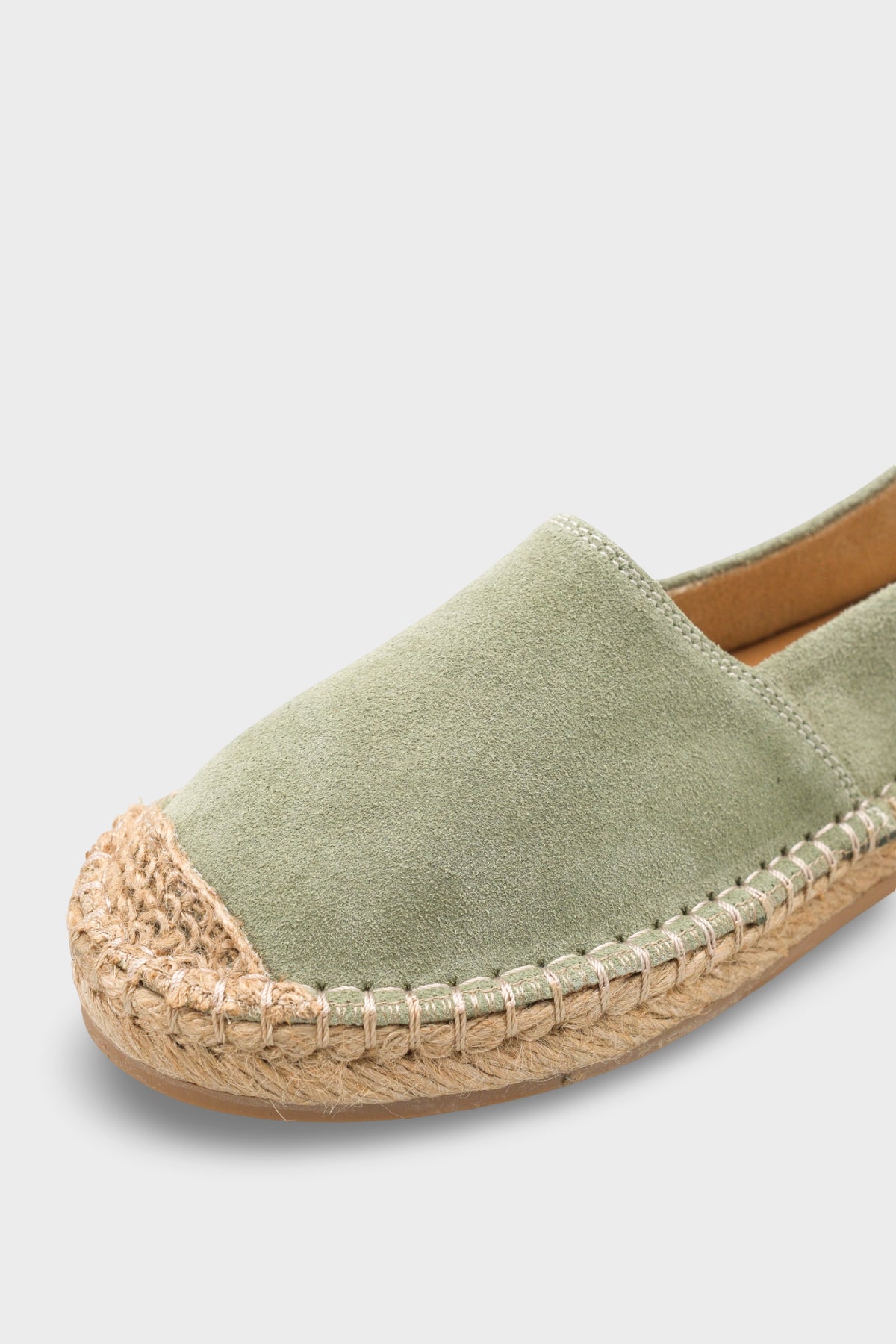 Laurie Hakiki Deri Süet Kadın Espadril