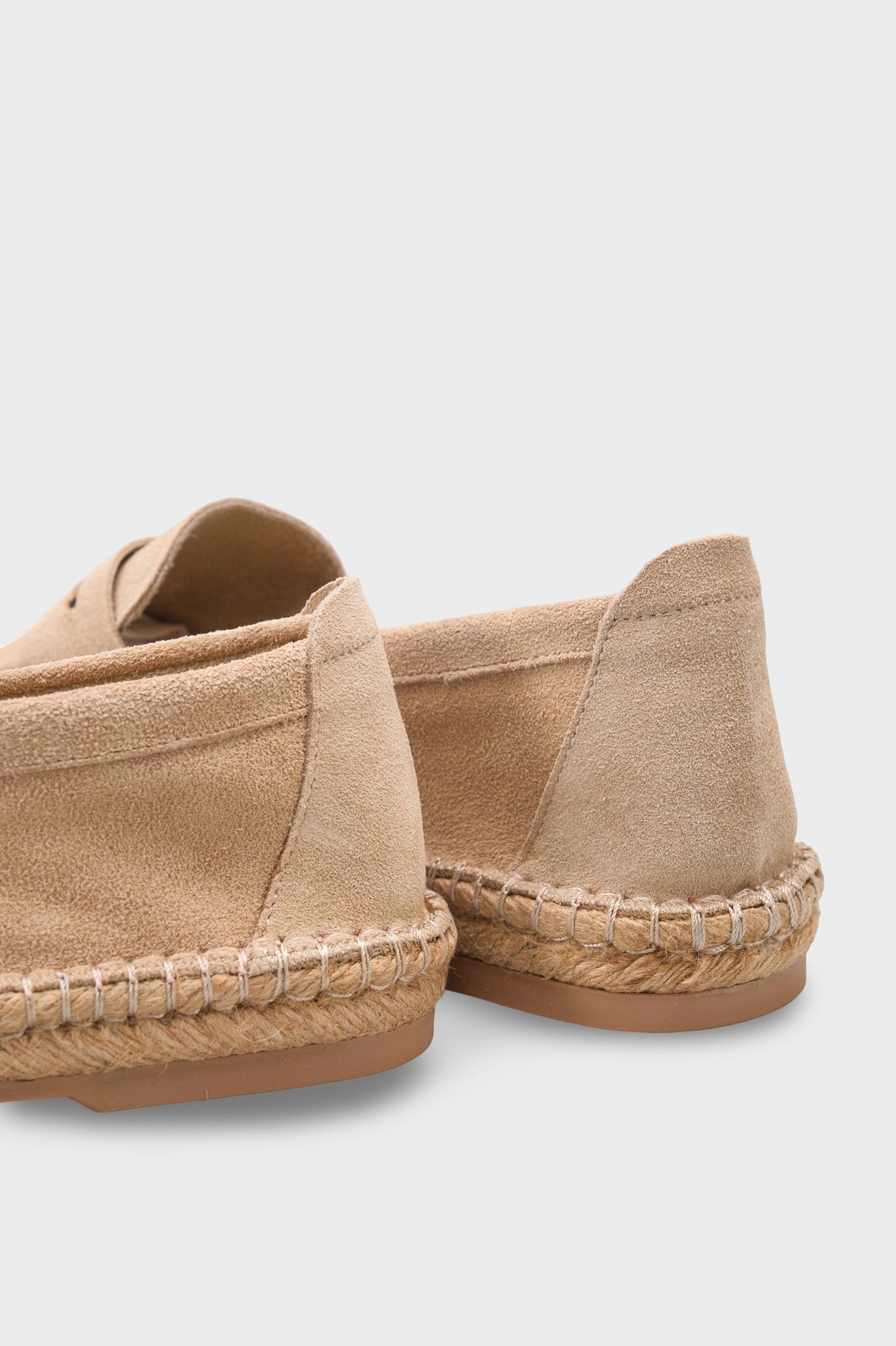 Boris Hakiki Deri Süet Espadril Tabanlı Erkek Loafer Ayakkabı