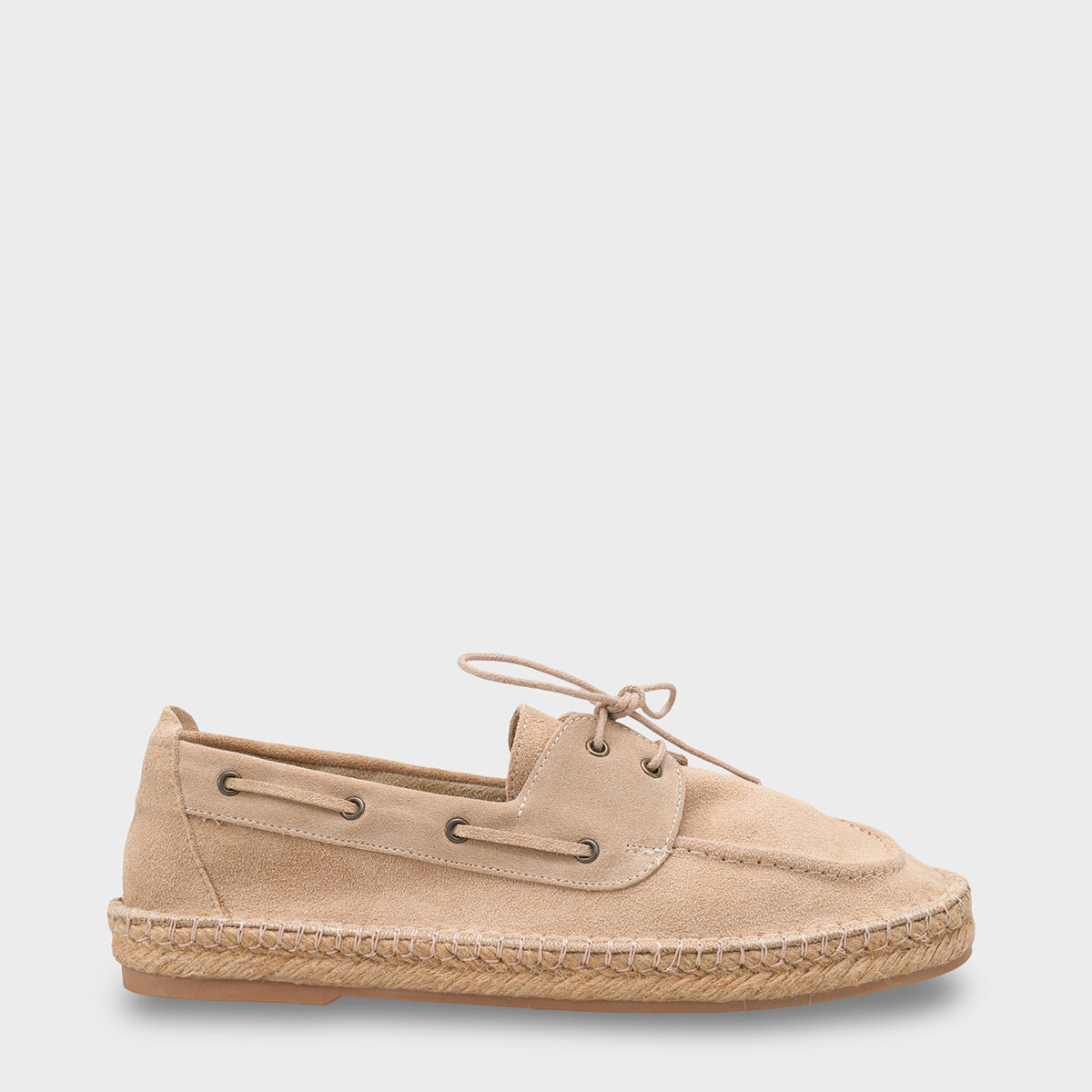 Drake Hakiki Deri Süet Espadril Tabanlı Erkek Loafer Ayakkabı