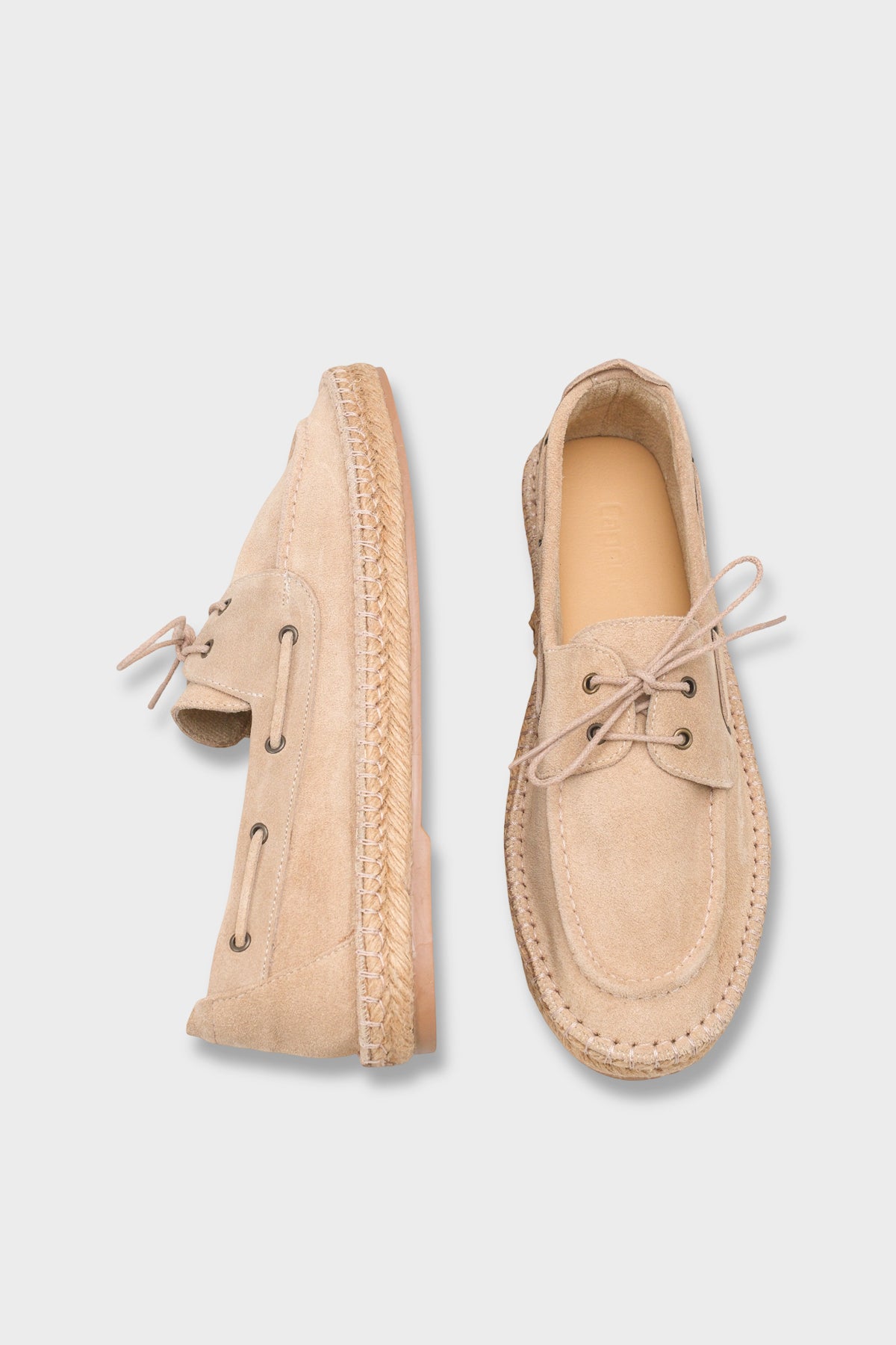Drake Hakiki Deri Süet Espadril Tabanlı Erkek Loafer Ayakkabı