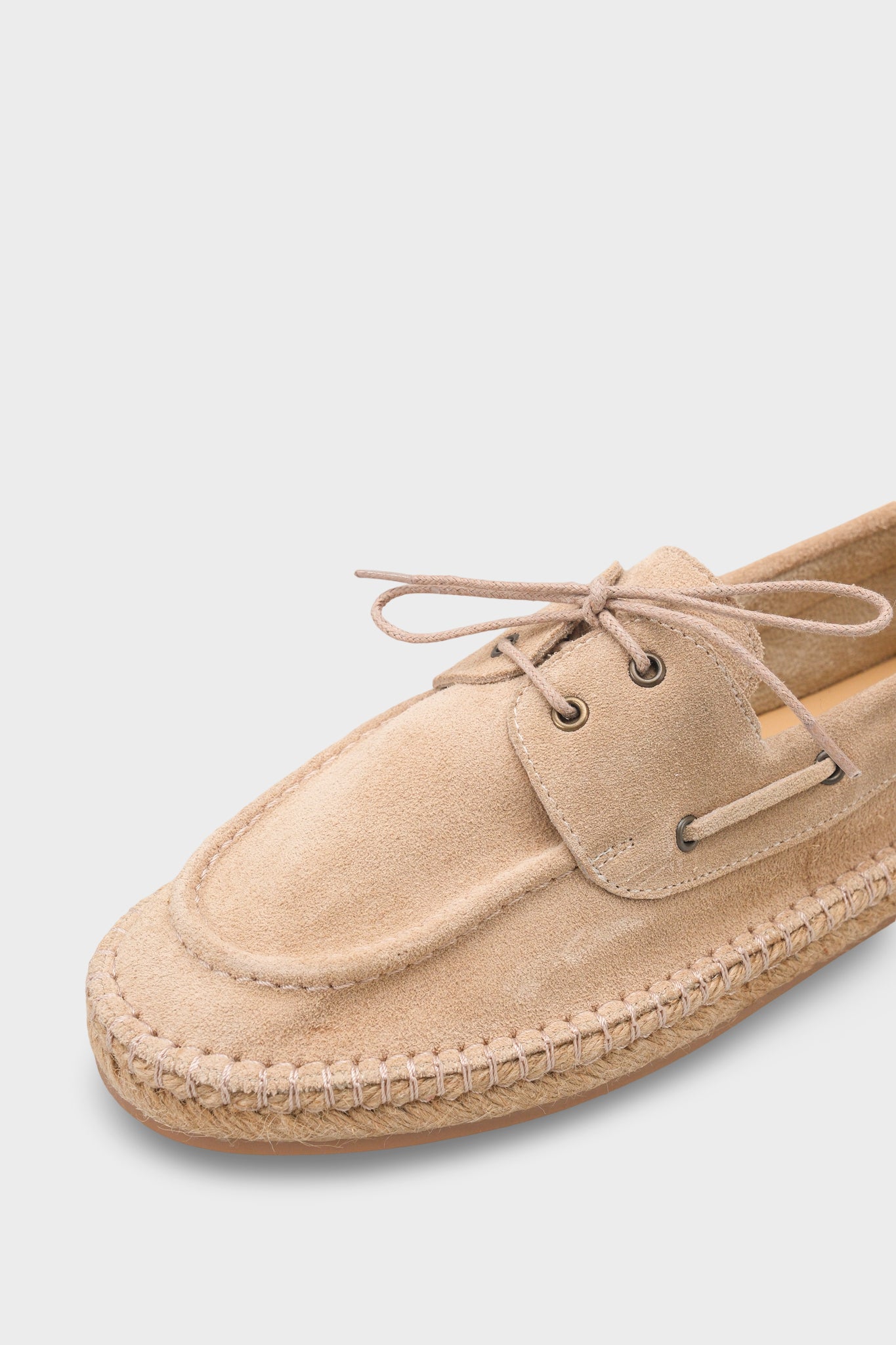 Drake Hakiki Deri Süet Espadril Tabanlı Erkek Loafer Ayakkabı