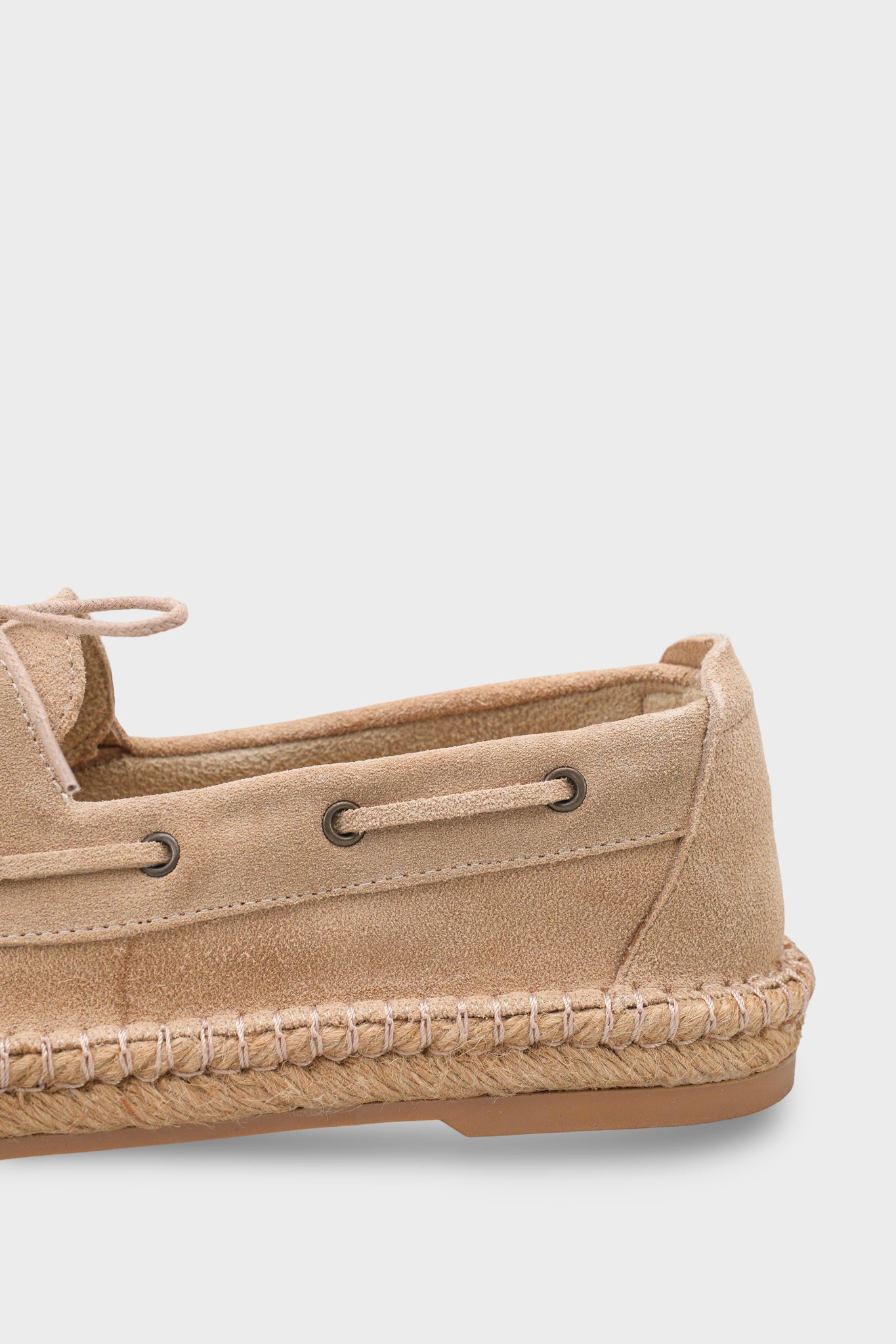 Drake Hakiki Deri Süet Espadril Tabanlı Erkek Loafer Ayakkabı