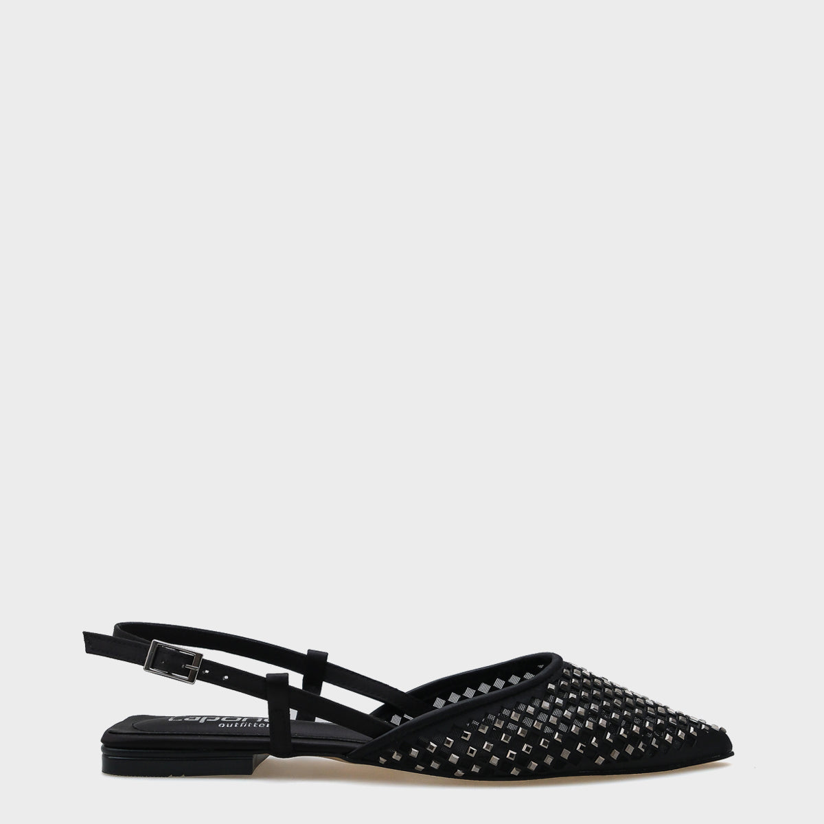 Alene Sivri Burunlu Fileli Taşlı Arkası Bantlı Kadın Babet