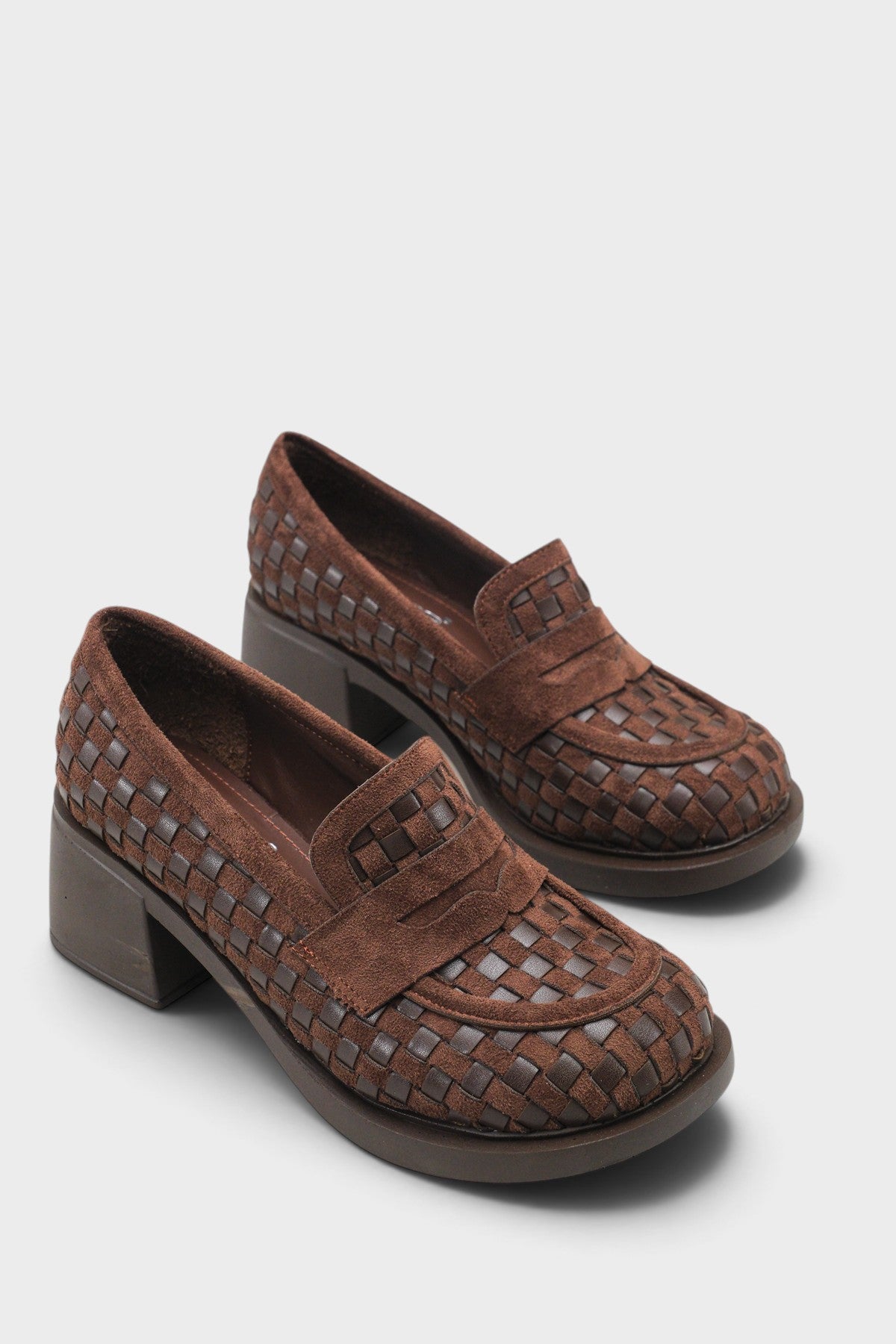 Bellina El Örgüsü Süet Görünümlü Kadın Loafer Ayakkabı