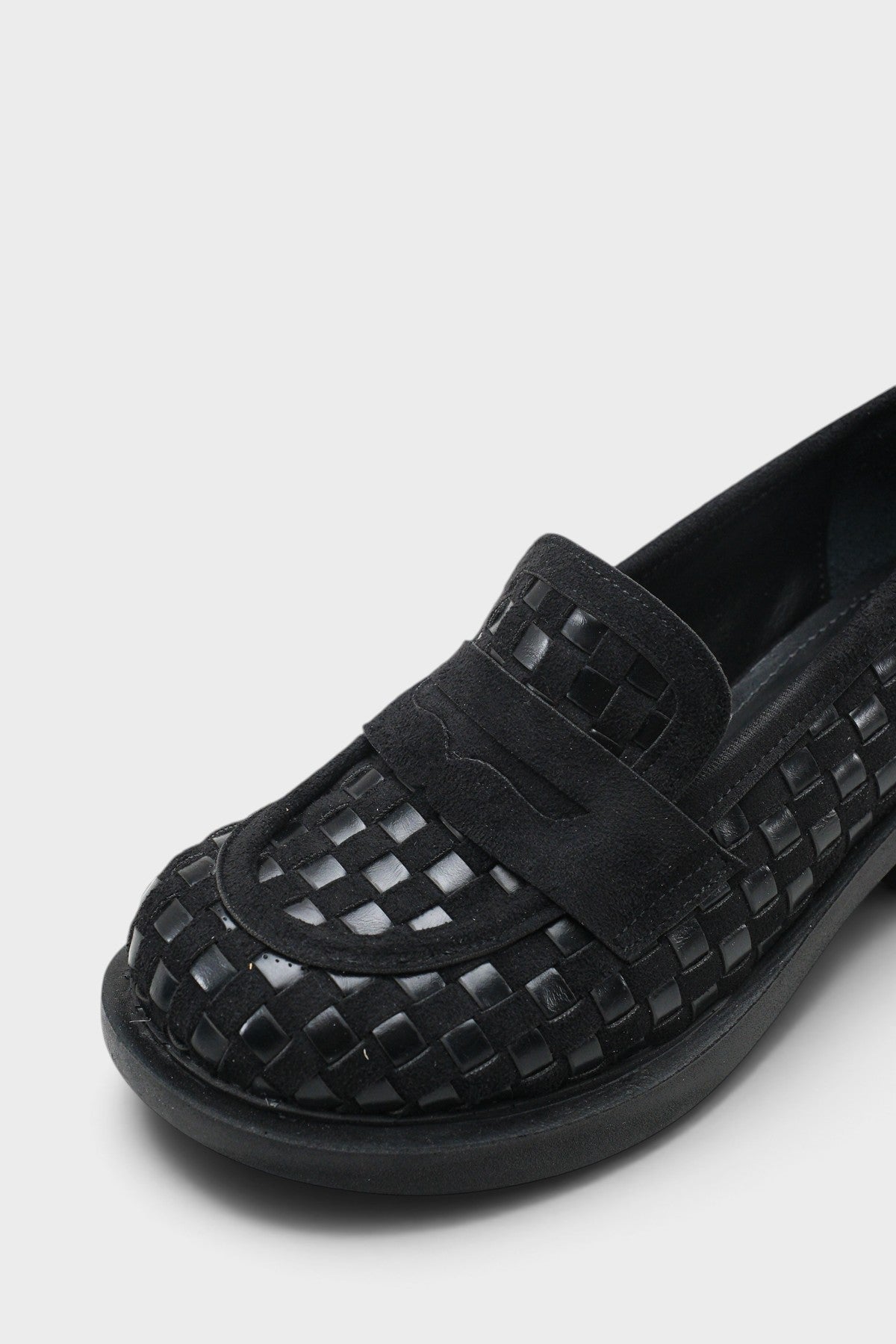Bellina El Örgüsü Süet Görünümlü Kadın Loafer Ayakkabı