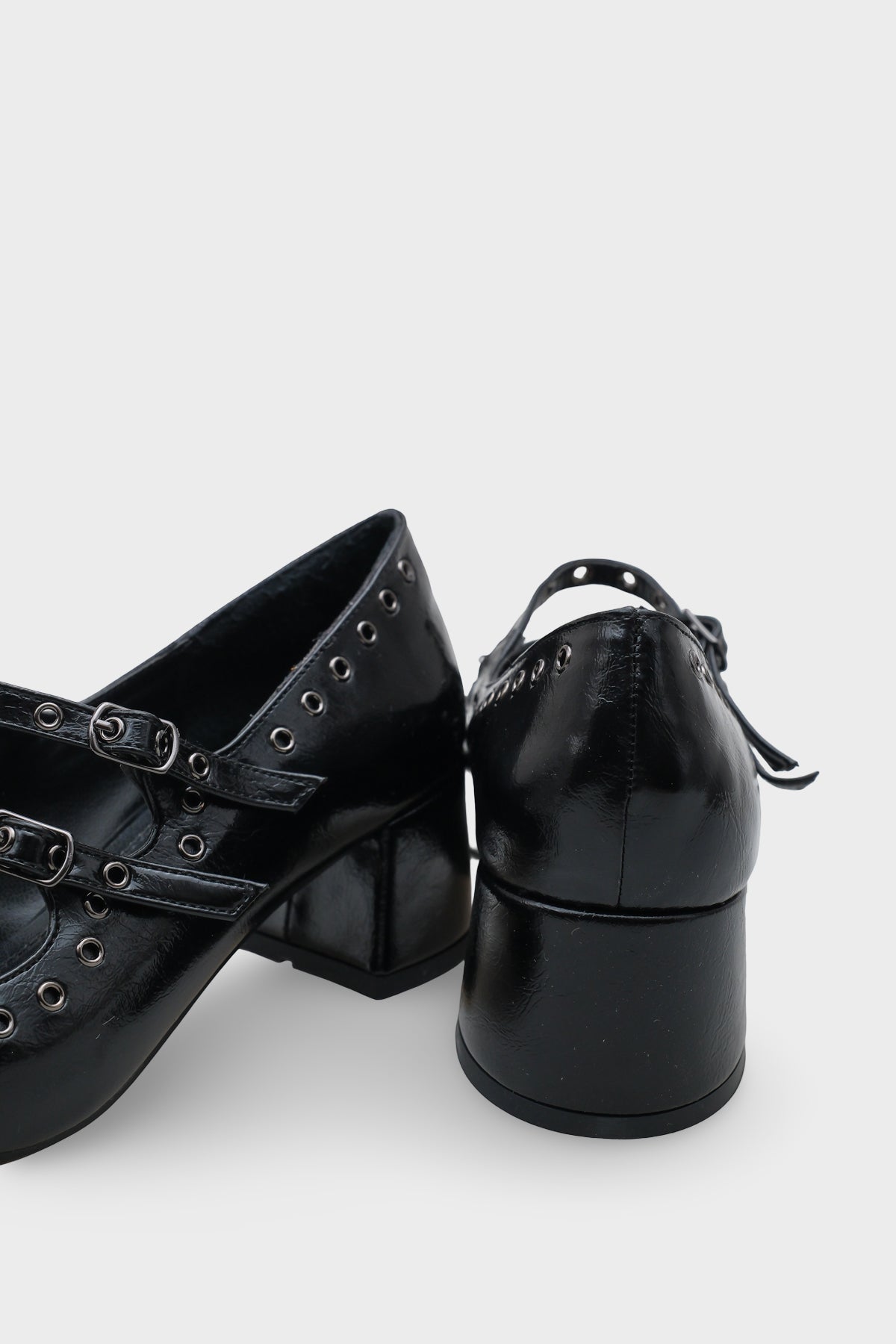 Sharona Orta Topuklu Bantlı Zımbalı Mary Jane Kadın Ayakkabı