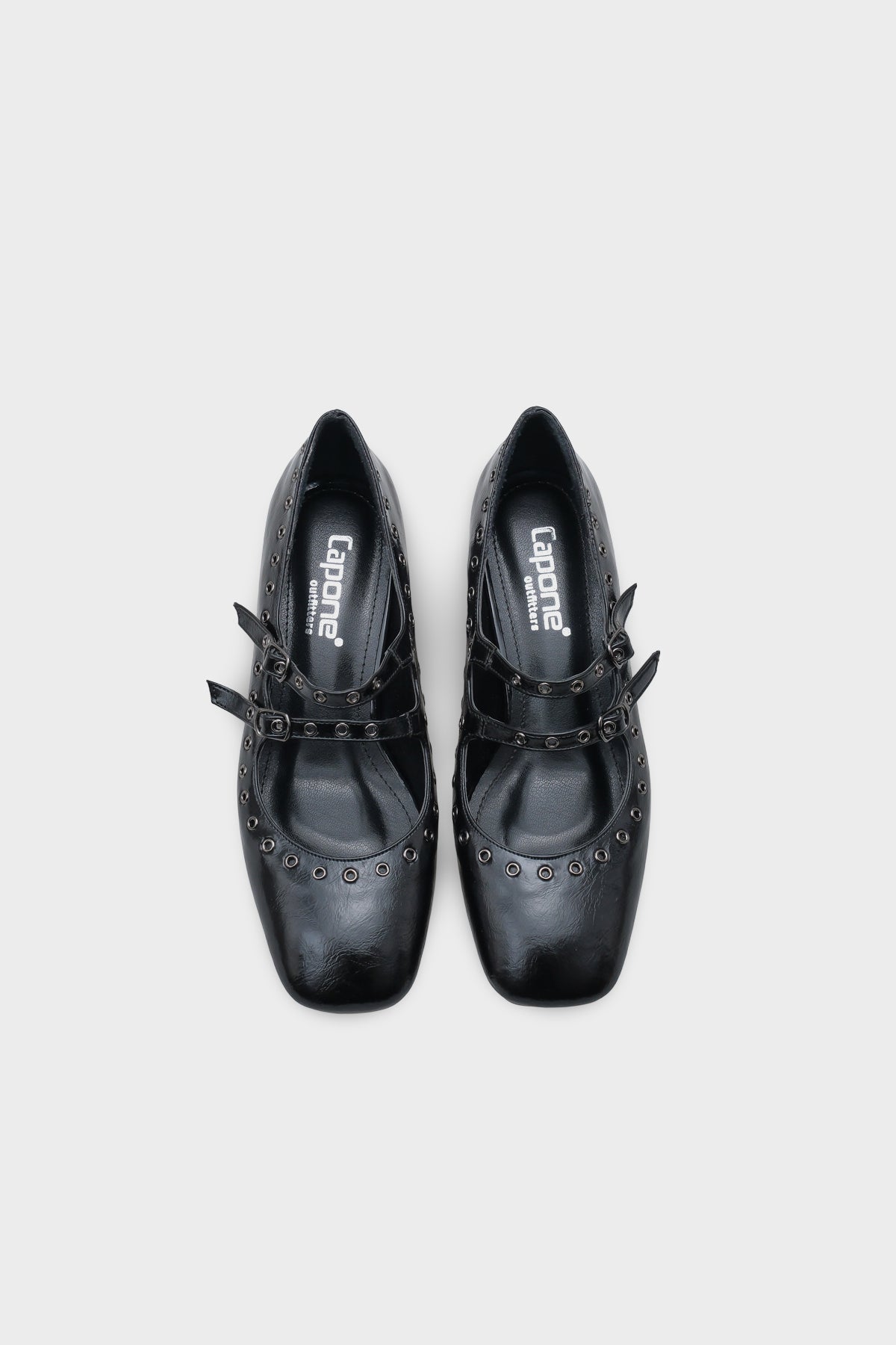 Sharona Orta Topuklu Bantlı Zımbalı Mary Jane Kadın Ayakkabı