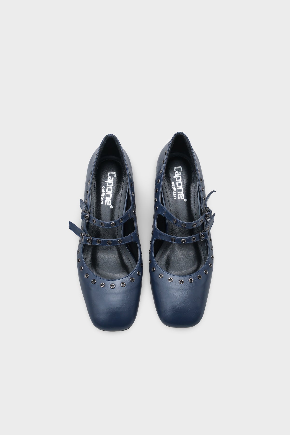 Sharona Orta Topuklu Bantlı Zımbalı Mary Jane Kadın Ayakkabı