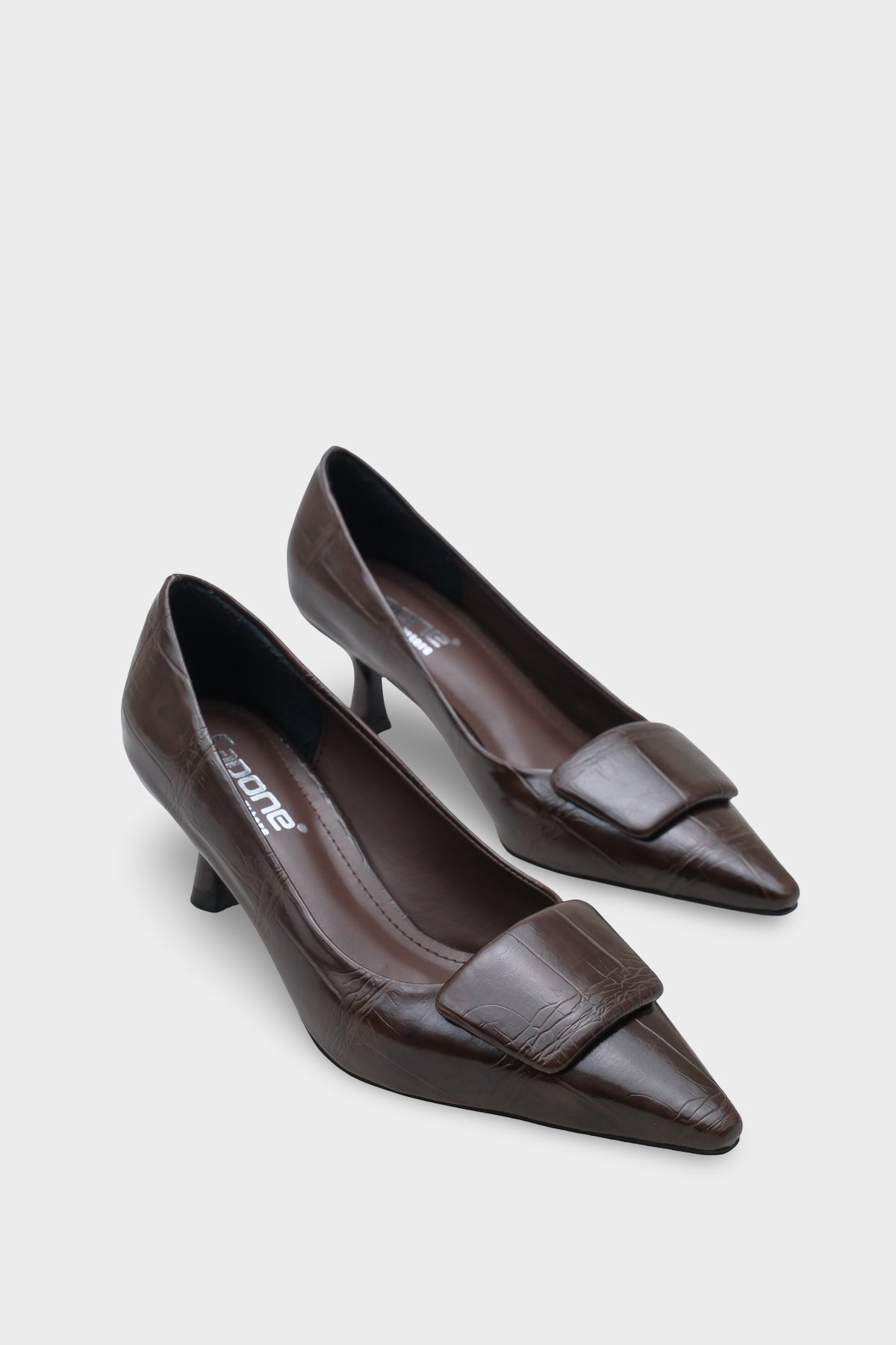 Kathleen Orta Topuklu Kroko Desenli Kadın Günlük Şık Ayakkabı