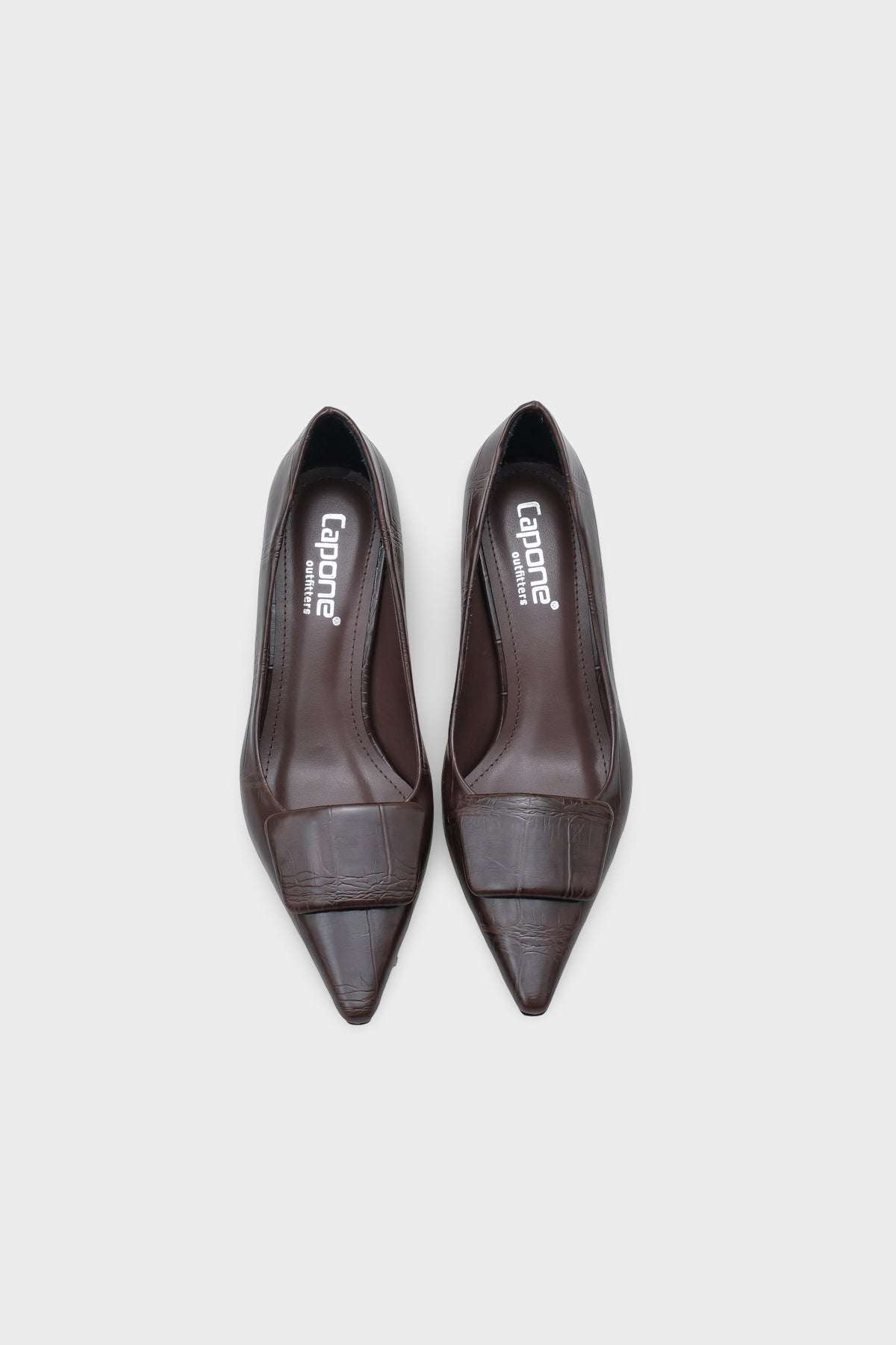 Kathleen Orta Topuklu Kroko Desenli Kadın Günlük Şık Ayakkabı