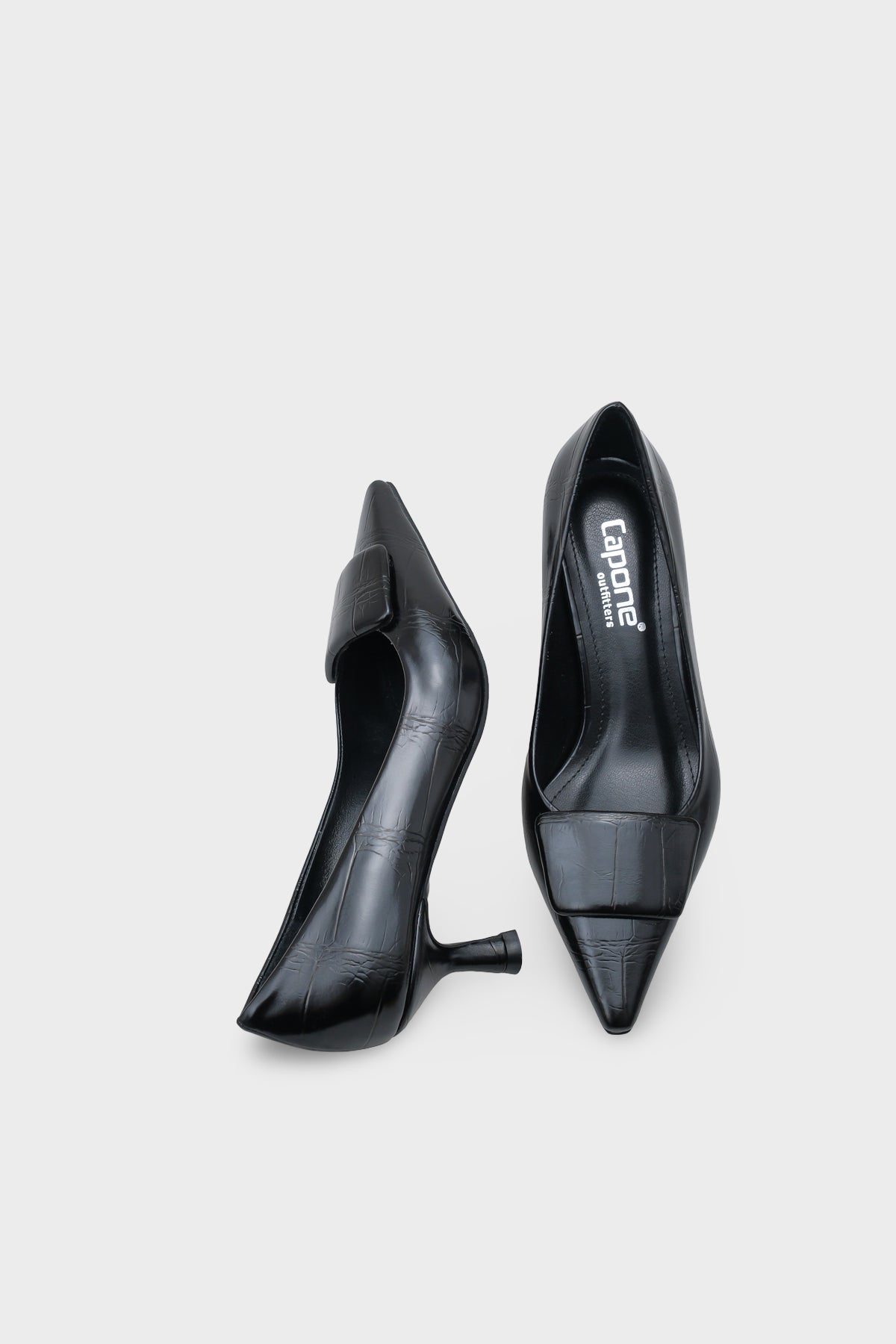 Kathleen Orta Topuklu Kroko Desenli Kadın Günlük Şık Ayakkabı