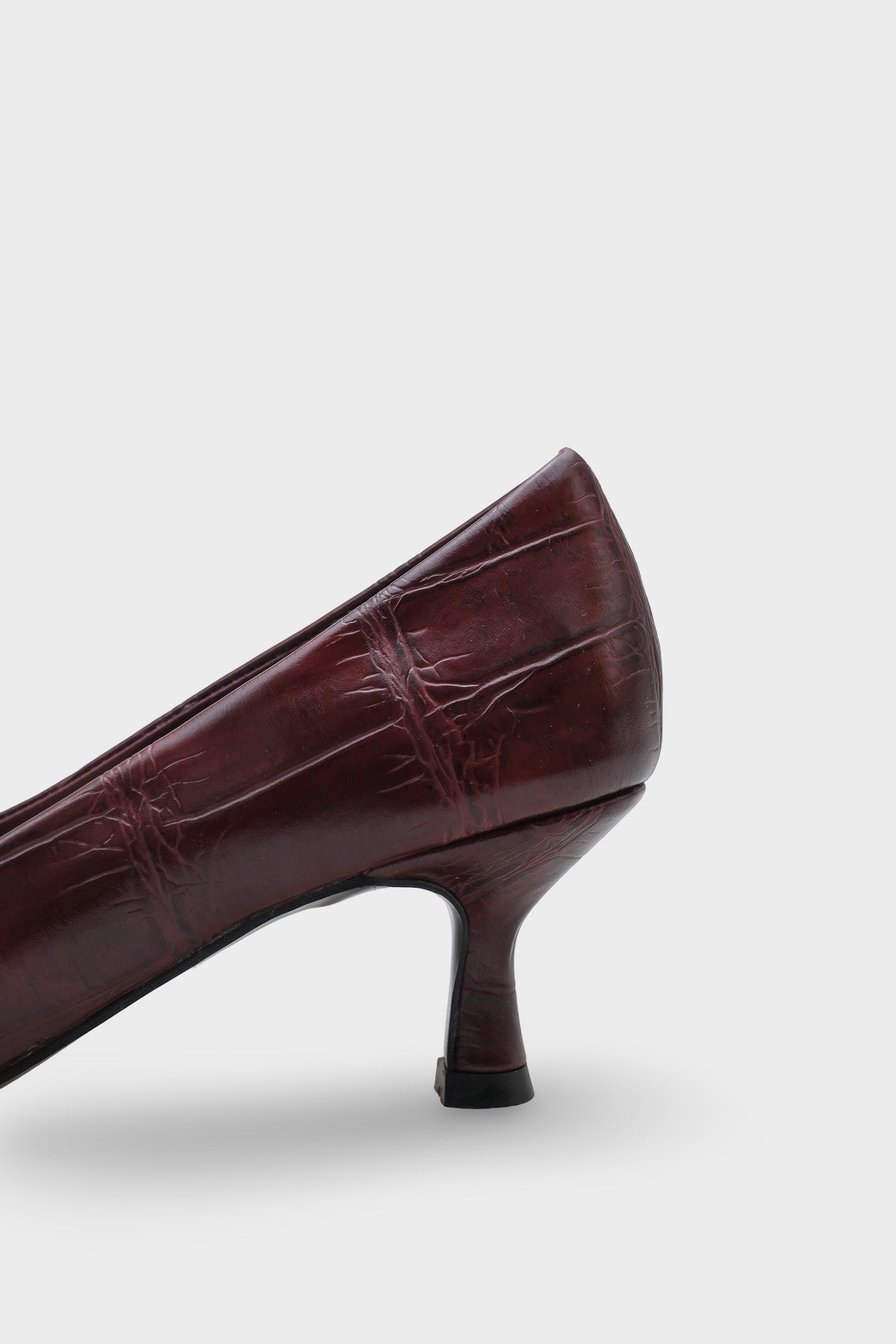 Kathleen Orta Topuklu Kroko Desenli Kadın Günlük Şık Ayakkabı