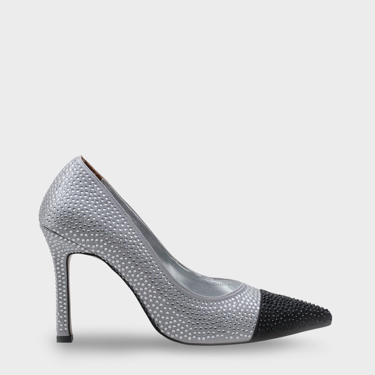 Mellissa  Taşlı Orta Topuklu Saten Abiye Stiletto
