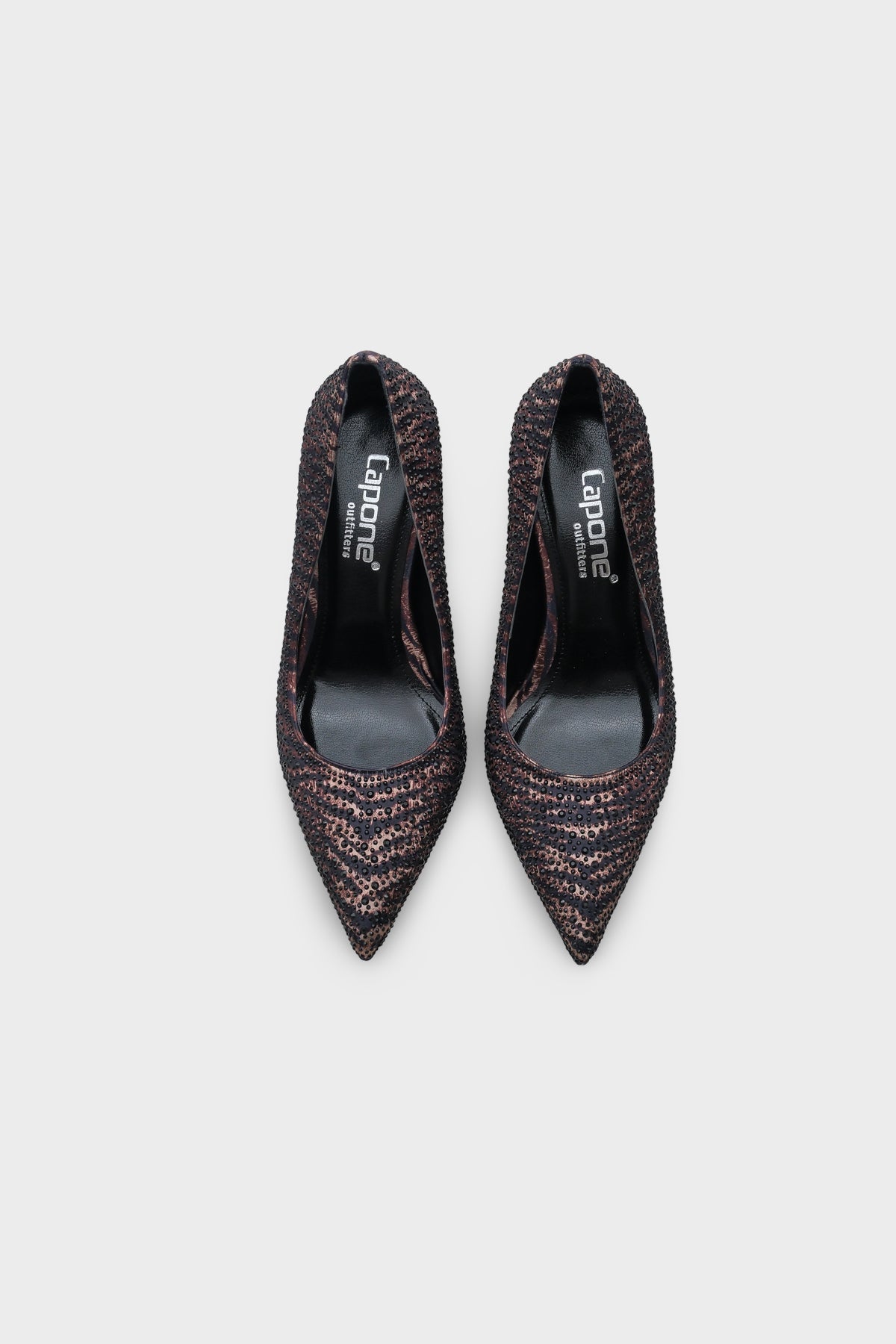 Neely Taşlı Orta Topuklu Saten Abiye Stiletto