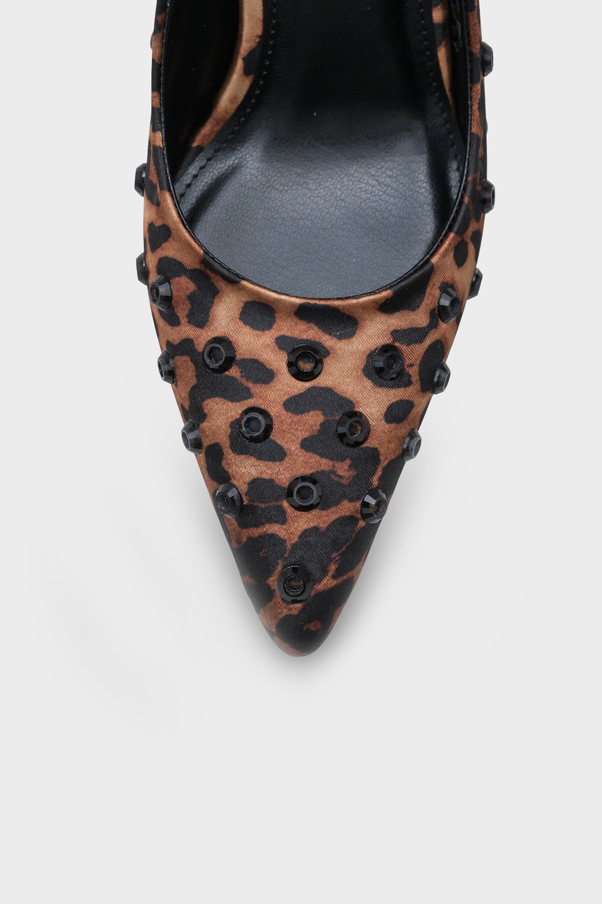 Emmya Orta Topuklu Zımbalı Kadife Stiletto