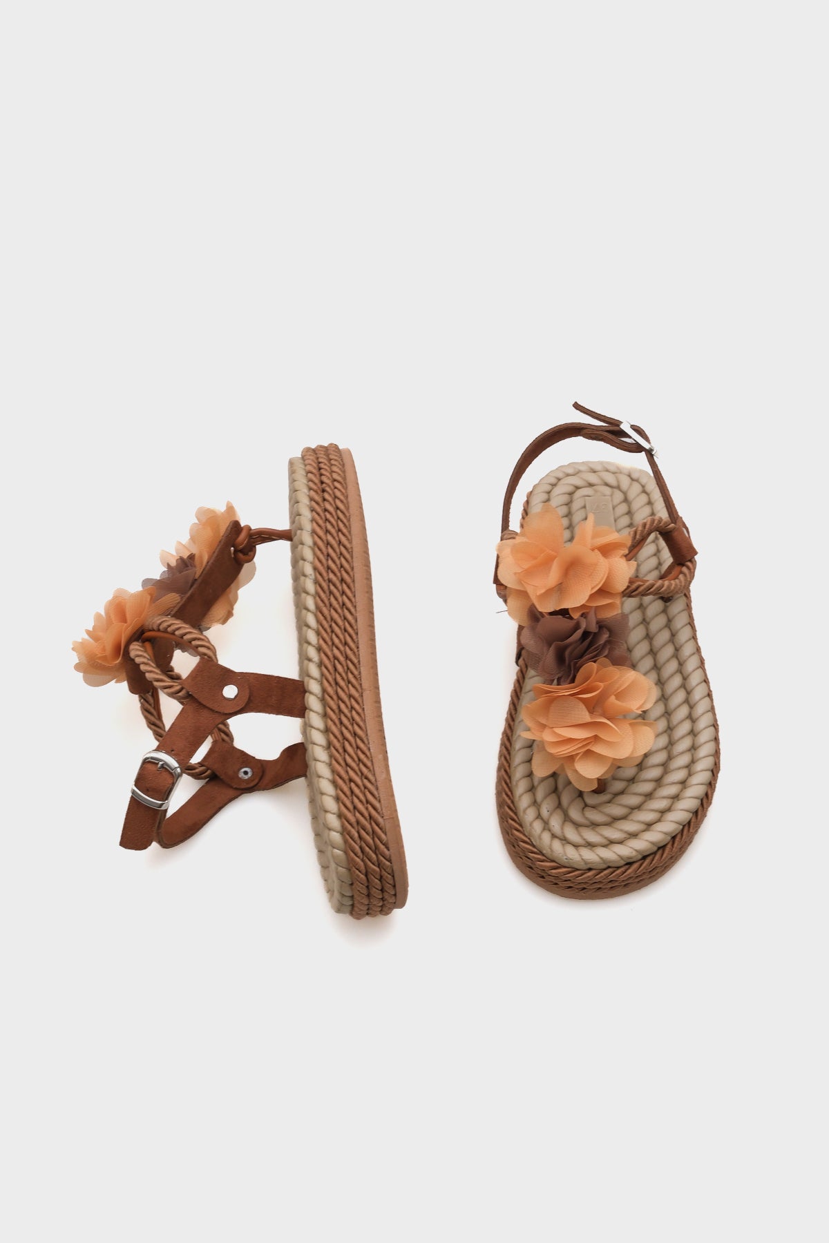Cornelia  Hasır Parmak Arası Çiçekli Kadın Sandalet