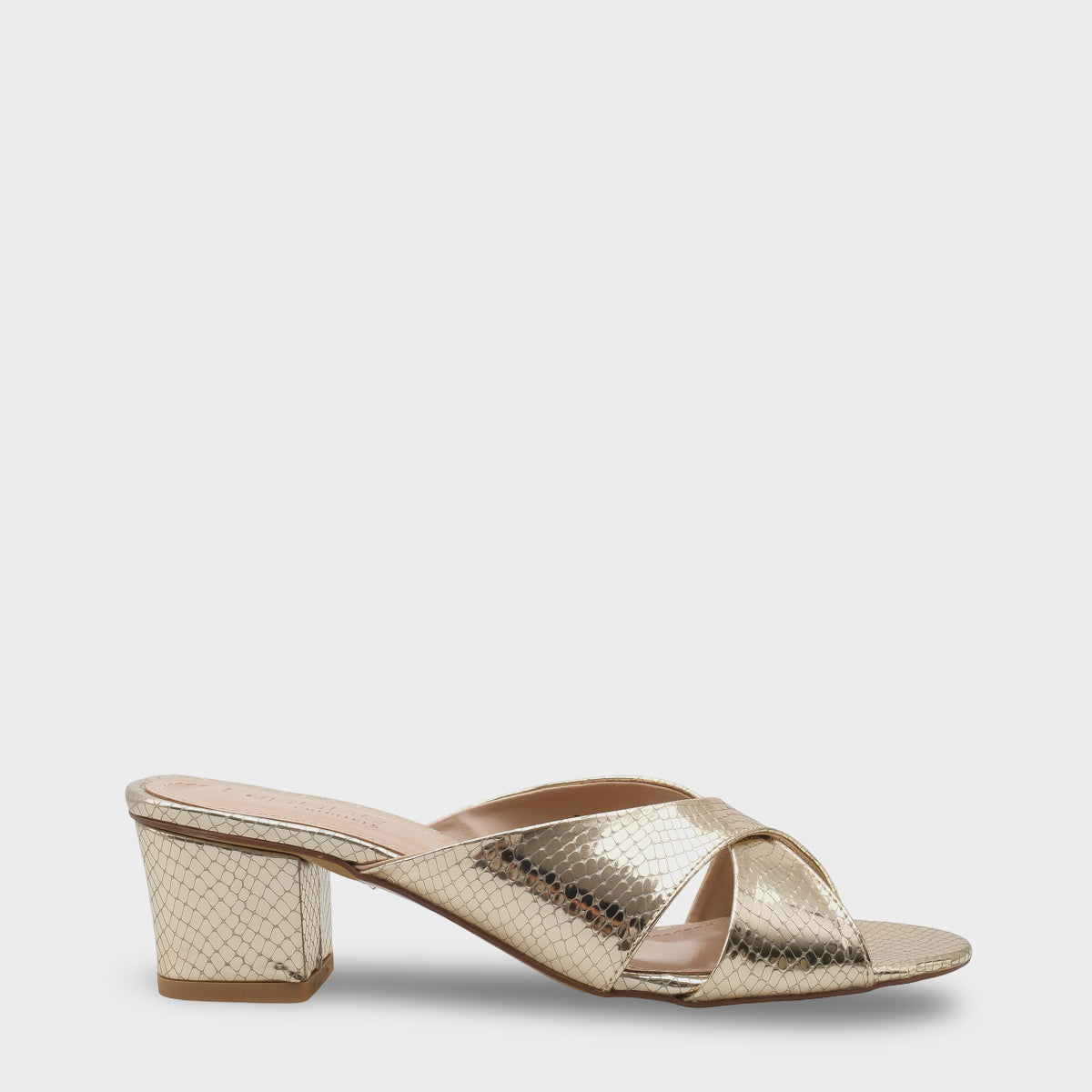 Taya Orta Topuklu Çapraz Bantlı Kadın Terlik