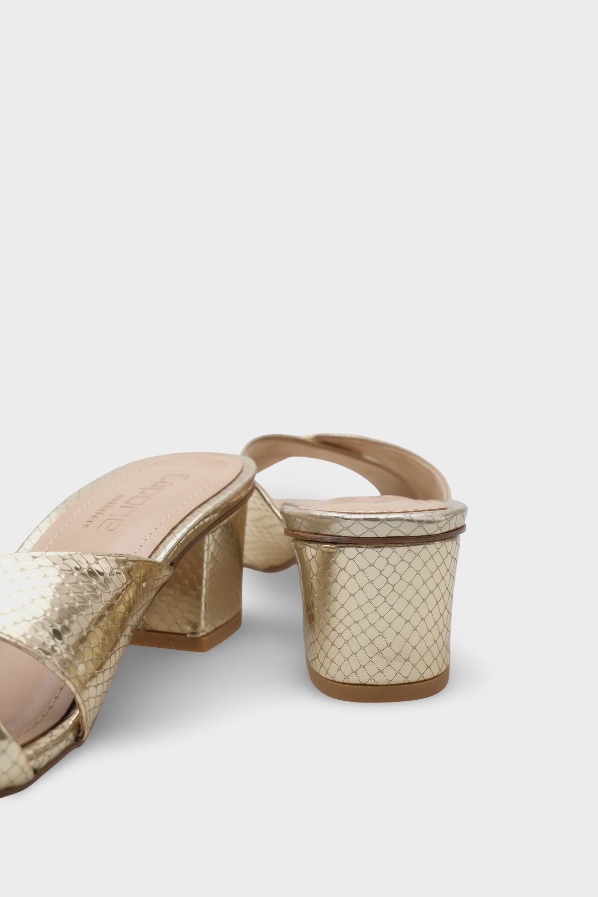 Taya Orta Topuklu Çapraz Bantlı Kadın Terlik