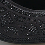 Melony Orta Topuklu Taşlı Arkası Açık Saten Kadın Ayakkabı