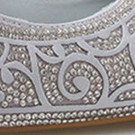 Melony Orta Topuklu Taşlı Arkası Açık Saten Kadın Ayakkabı