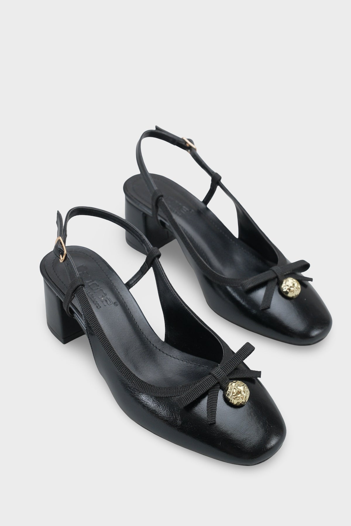 Arielle Yuvarlak Burunlu Bilekten Bantlı Orta Topuklu Fiyonklu Kadın Ayakkabı