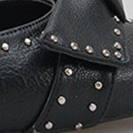 Gisela Orta Topuklu Metal Zımbalı Fiyonklu Arkası Açık Kadın Ayakkabı