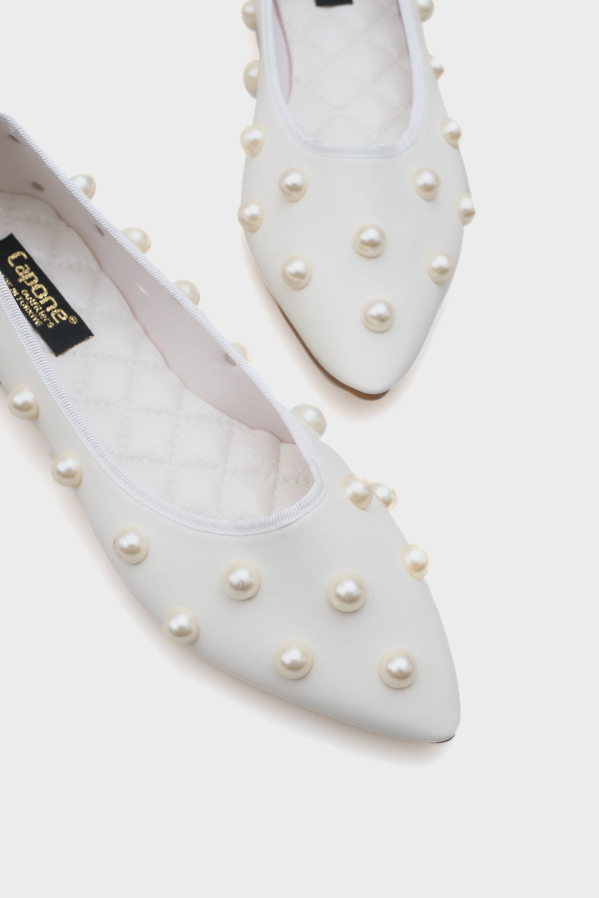 Alice İnci Aksesuarlı Sivri Burunlu Babet