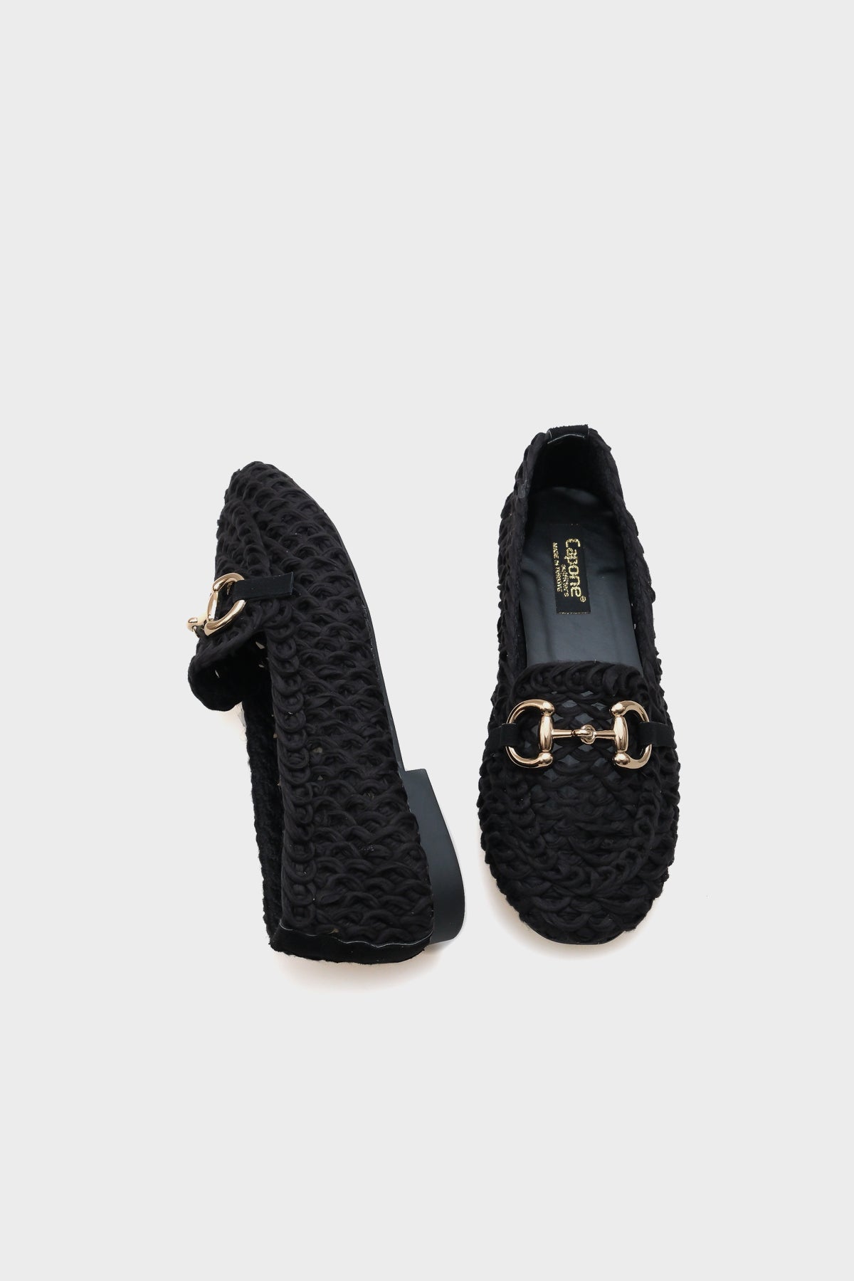 Tani Hasır Örgü Metal Tokalı Kadın Loafer