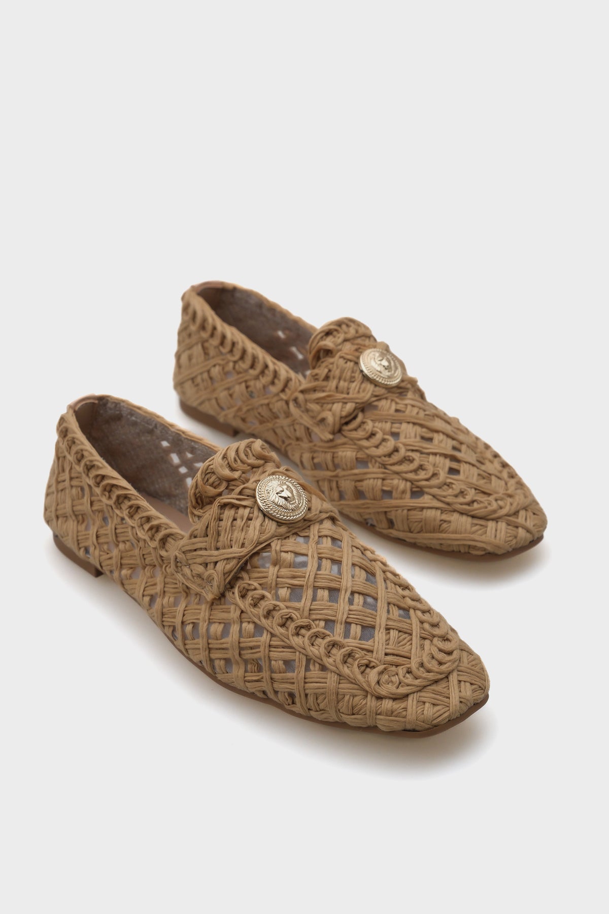 Tara Hasır Örgü Kadın Loafer