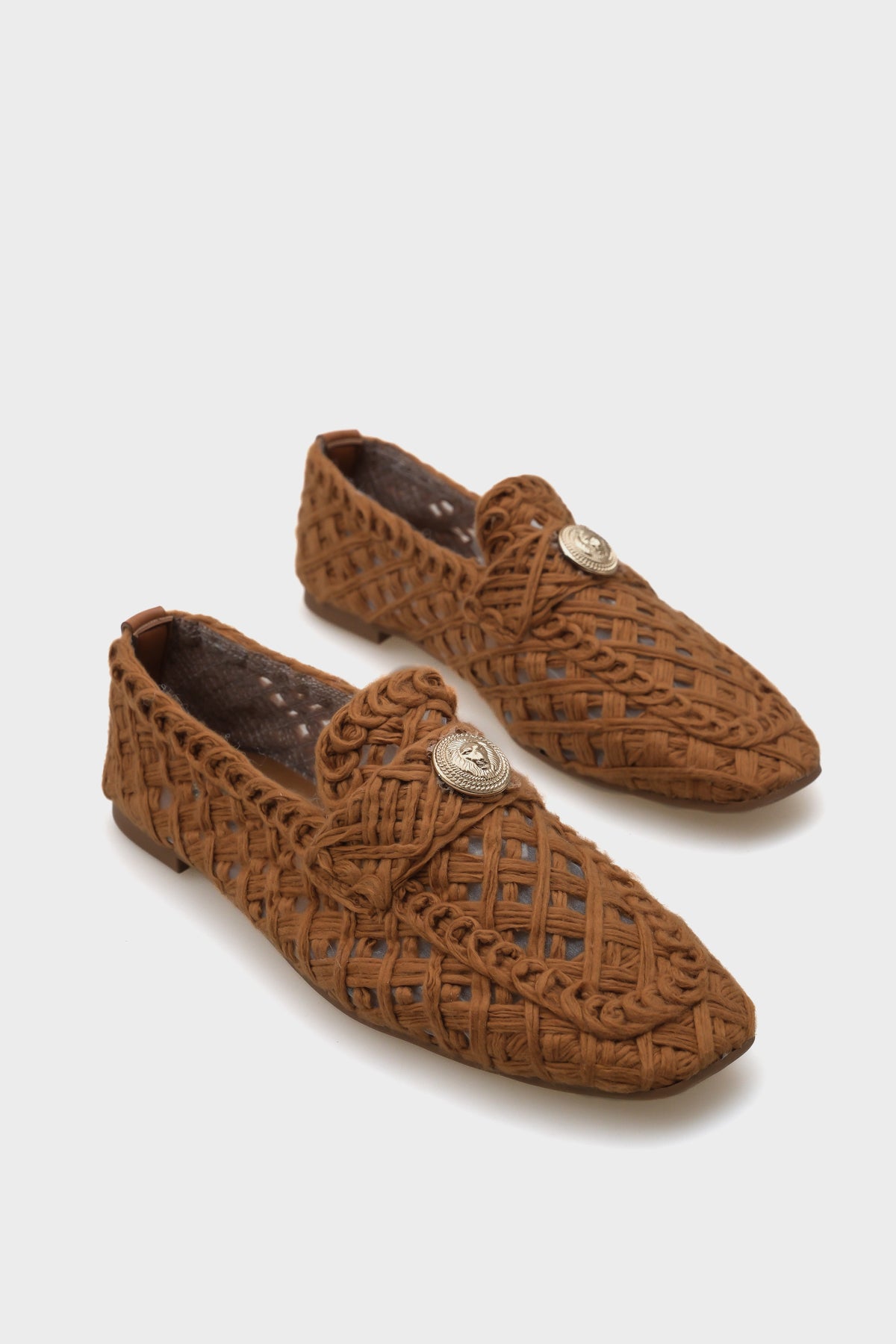 Tara Hasır Örgü Kadın Loafer