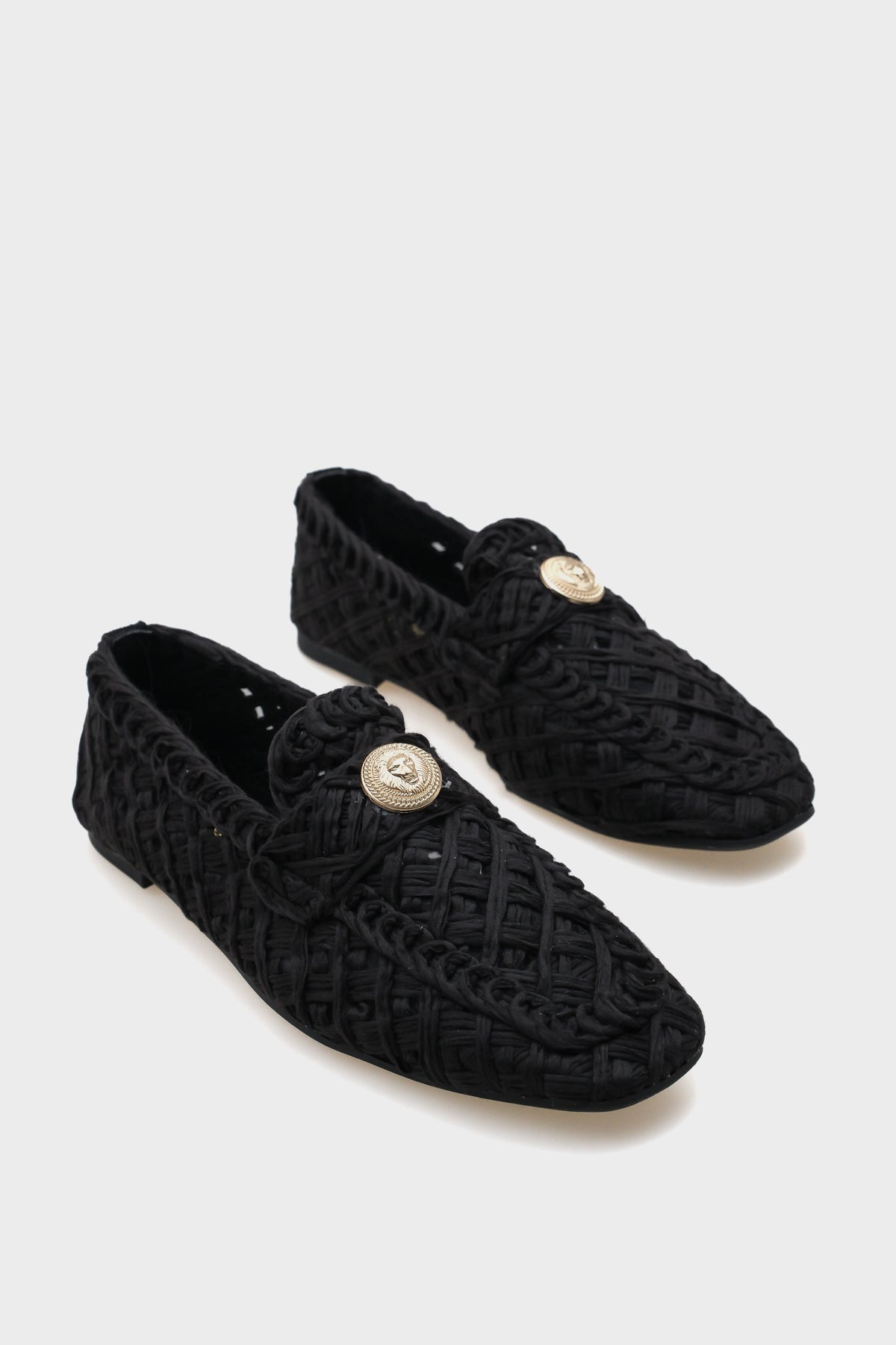 Tara Hasır Örgü Kadın Loafer