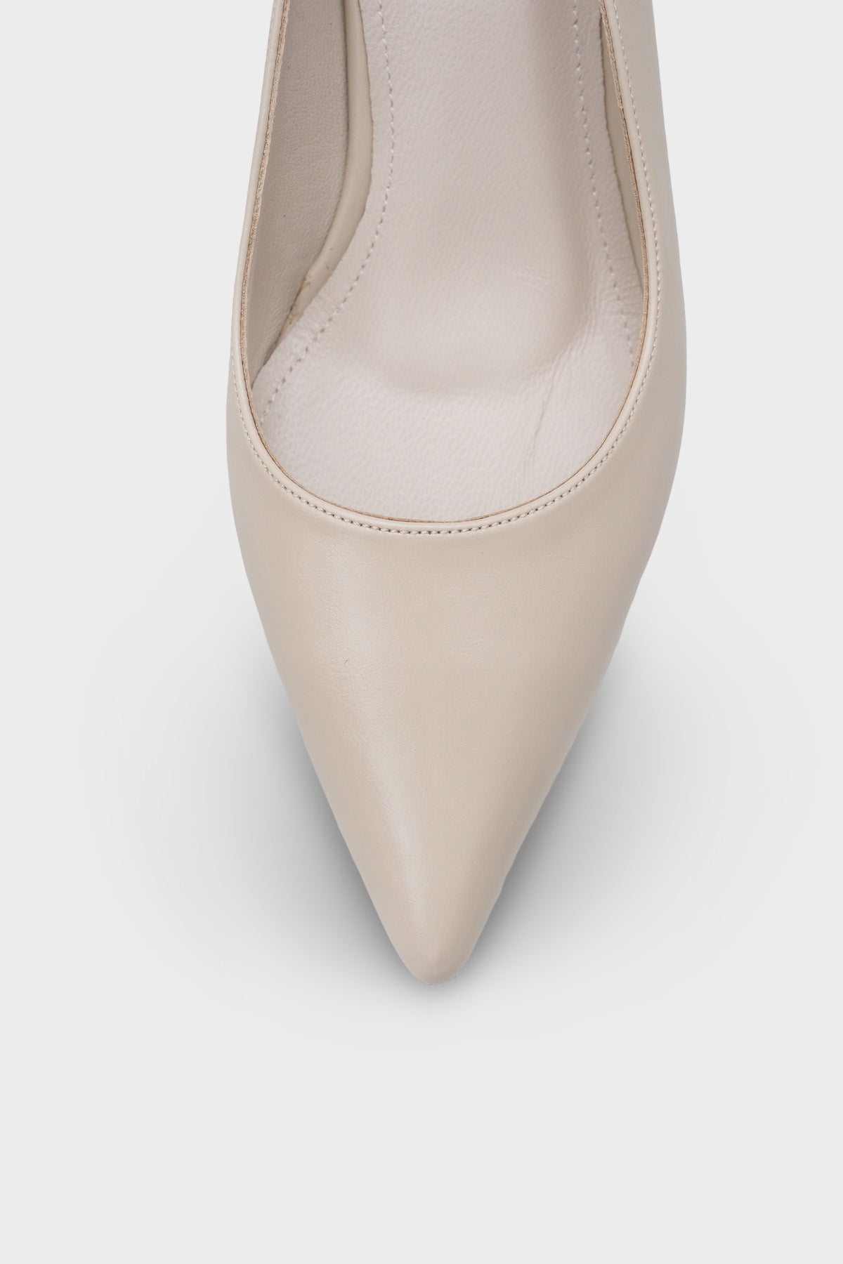 Veronica Orta Topuklu Sivri Burunlu Hakiki Deri Astar Kadın Stiletto