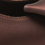 Pam Küt Sivri Burunlu Fiyonklu Arkası Açık Saten Kadın Ayakkabı